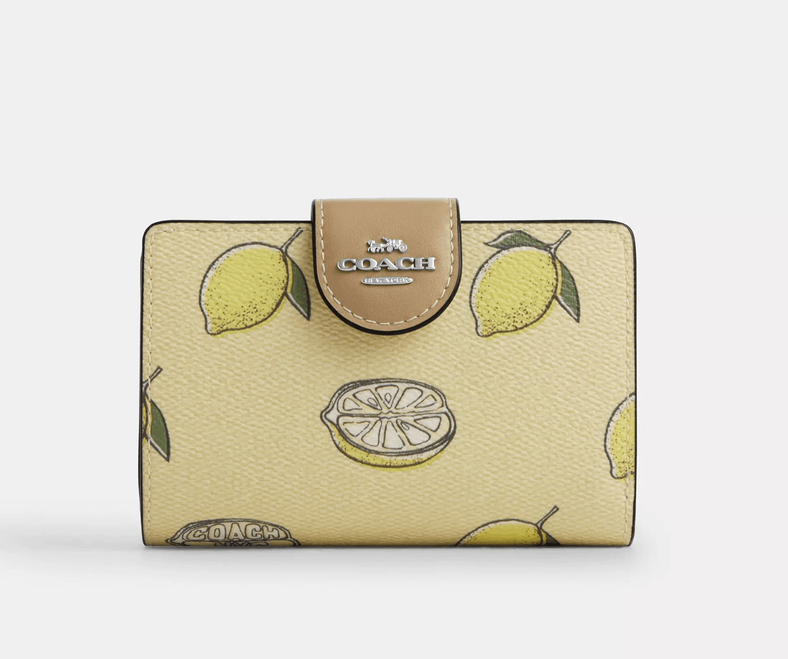Coach Medium Corner Zip Wallet With Lemon Print CAP02 Size ONE SIZE - 1 Thumbnail
