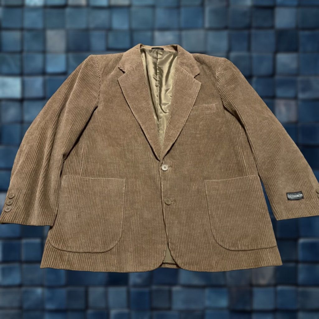 Members Only VINTAGE Members Only Blazer Mens 44R Corduroy Brown 2 Button Sport Coat Shirt Jacket 2 Piece 46 Chest Size 44R - 1 Thumbnail