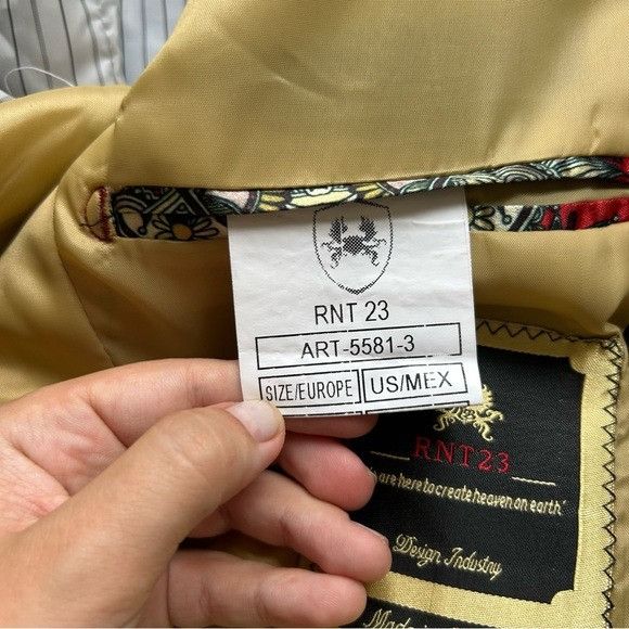 RNT23 Ron Tomson RNT23 Men’s Black Sport Coat Blazer Jacket Zipper Size 40R - 12 Thumbnail