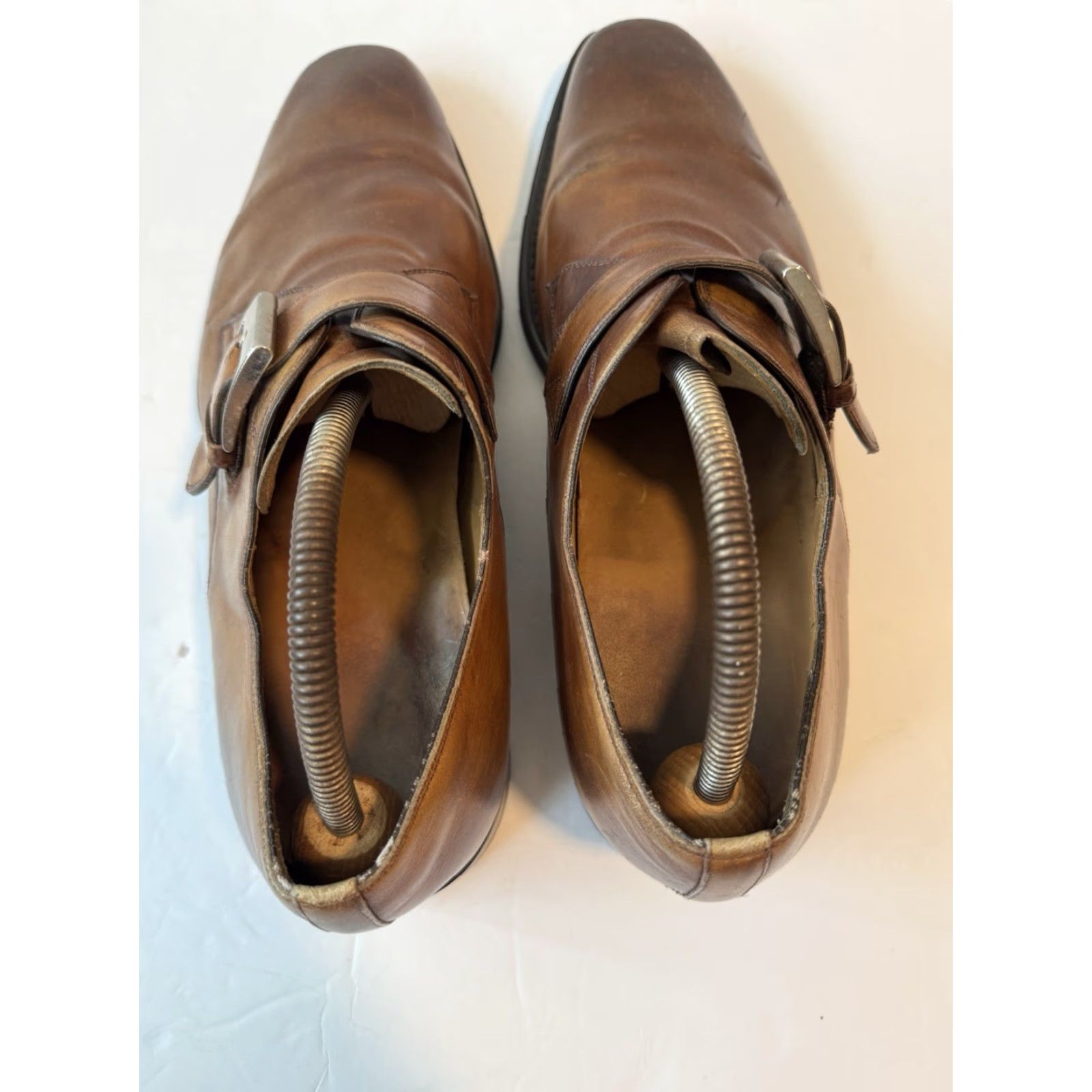 Magnanni Magnanni Marco 18398 Monk Strap Leather Loafers Cognac US 9.5 M Dress Men Shoes Size US 9 / EU 42 - 7 Thumbnail
