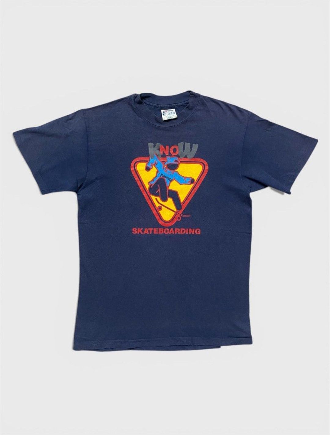 Thrasher Vintage 80's 90's Thrasher Know Skateboarding T-Shirts Hanes Size US S / EU 44-46 / 1 - 1 Thumbnail
