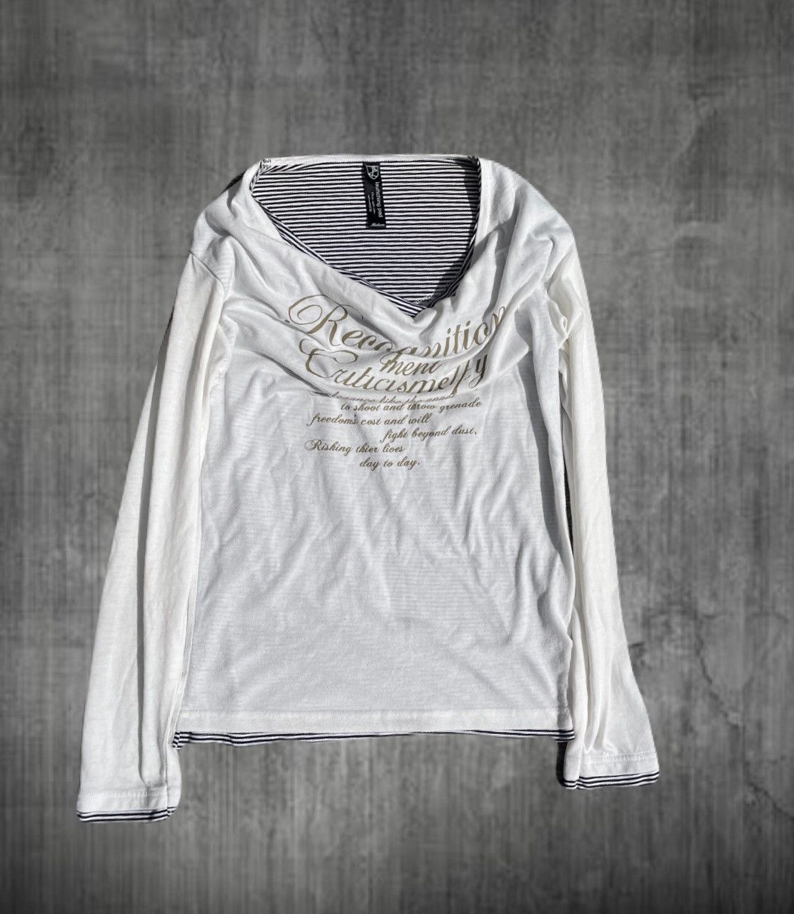 If Six Was Nine 2000s Japanese archive Poem Drape Layered Long Sleeve Tee Size US S / EU 44-46 / 1 - 1 Thumbnail