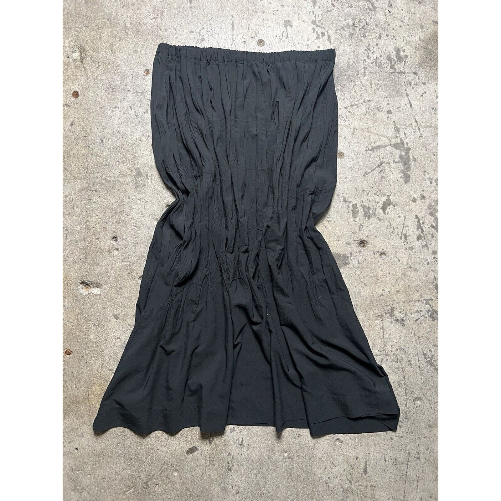 Issey Miyake ISSEY MIYAKE Black Pleated Maxi Skirt Vintage 90 Lightweight Size 34" / US 12 / IT 48 - 2 Thumbnail