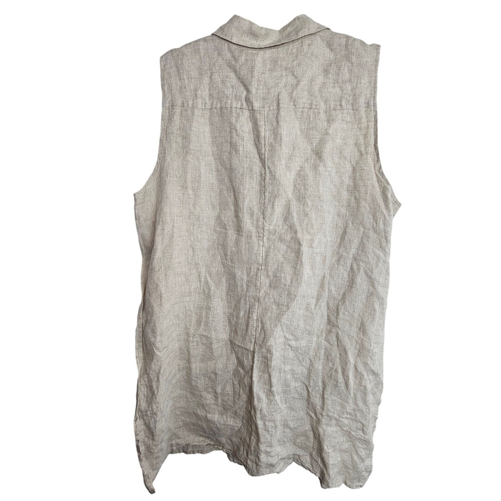 Chicos Chicos Womens Linen Top L Coastal Grandma Resortwear Beach Size L / US 10 / IT 46 - 7 Thumbnail