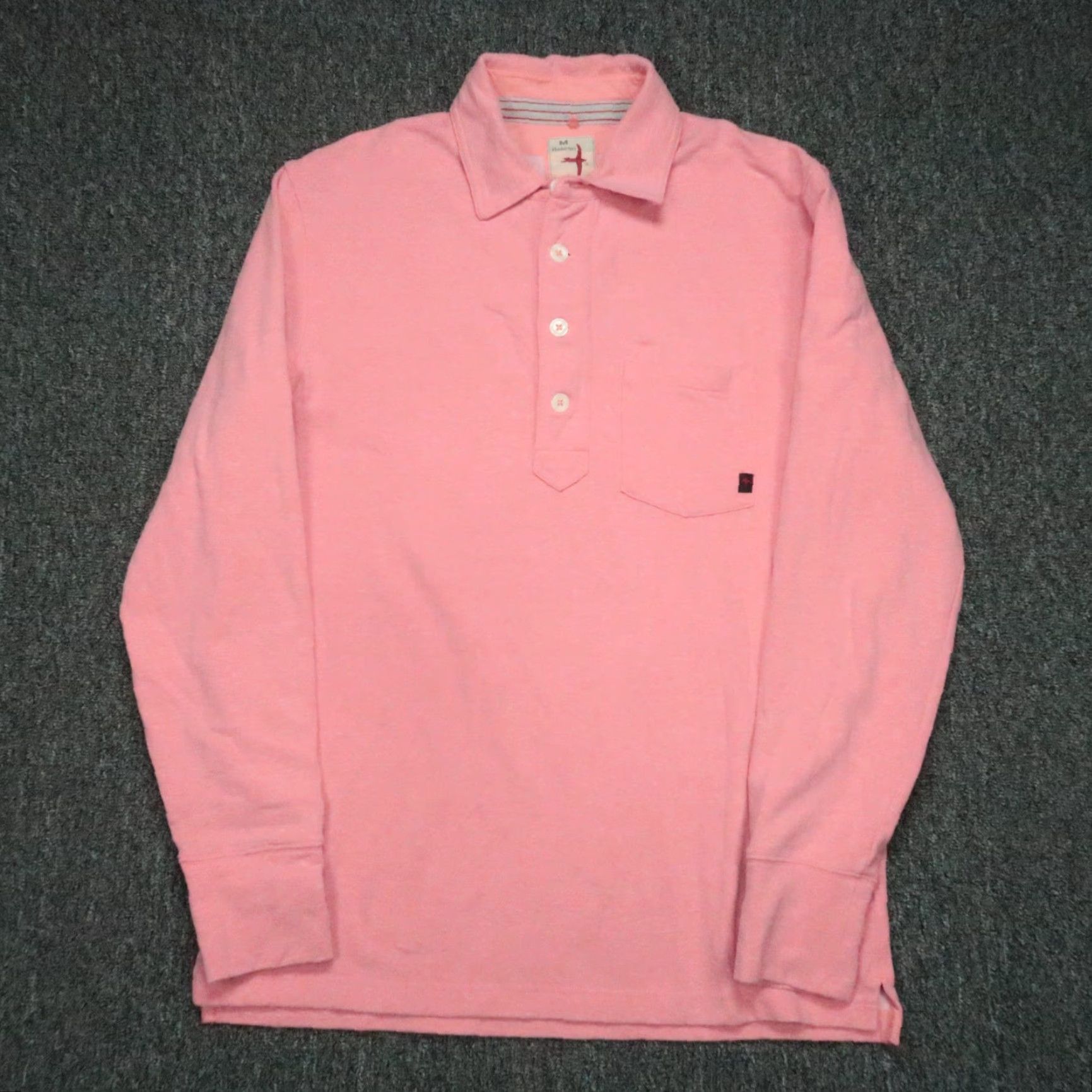 Relwen Relwen Shirt Mens Medium Pink Long Sleeve Polo Popover Size US M / EU 48-50 / 2 - 2 Thumbnail