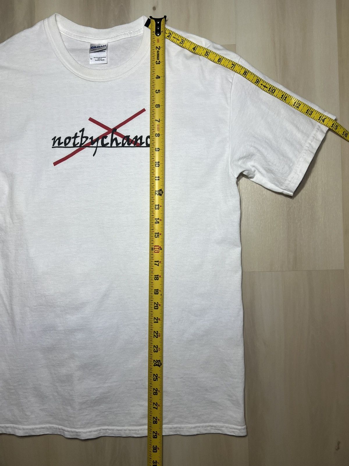 Gildan Vintage Jesus Christ Shirt Mens Med White Not By Chance Tee Size US M / EU 48-50 / 2 - 4 Thumbnail