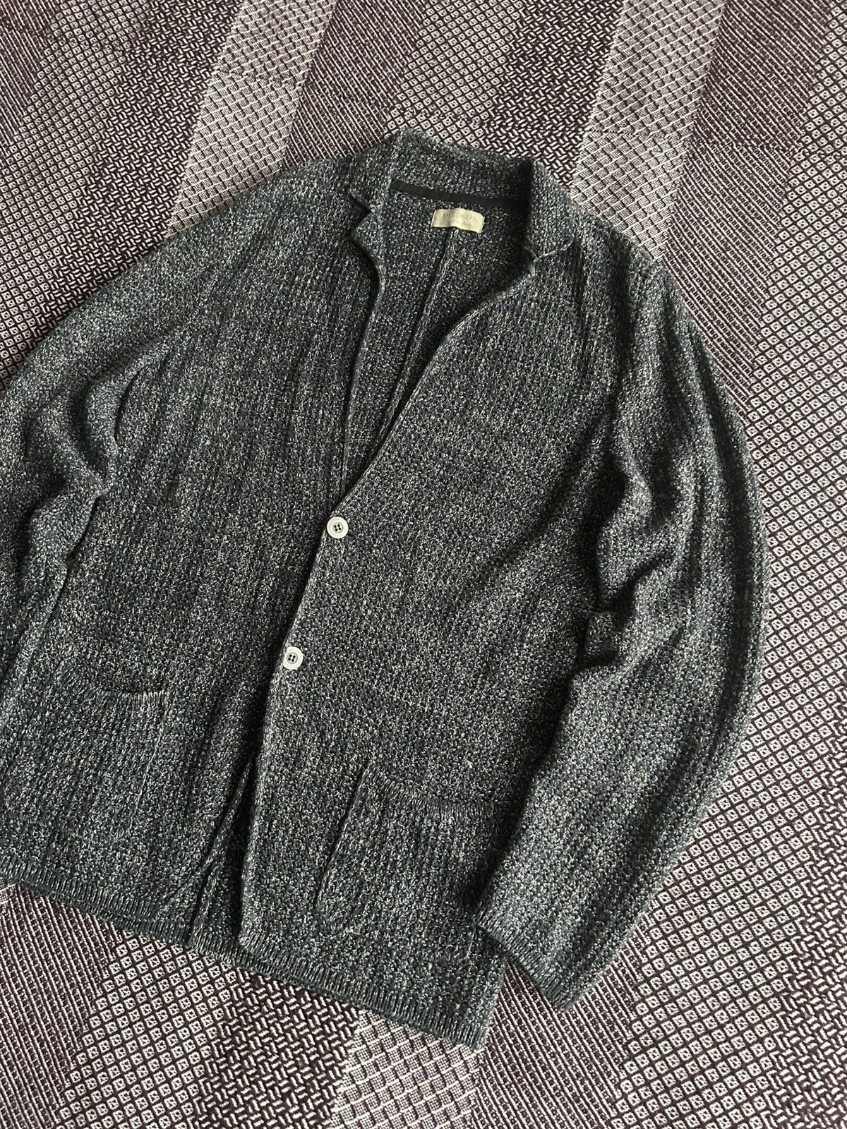 Japanese Brand Falconeri Luxury Knitted Blazer 2 Button Italy Rare Size 50 Size 50R - 2 Thumbnail