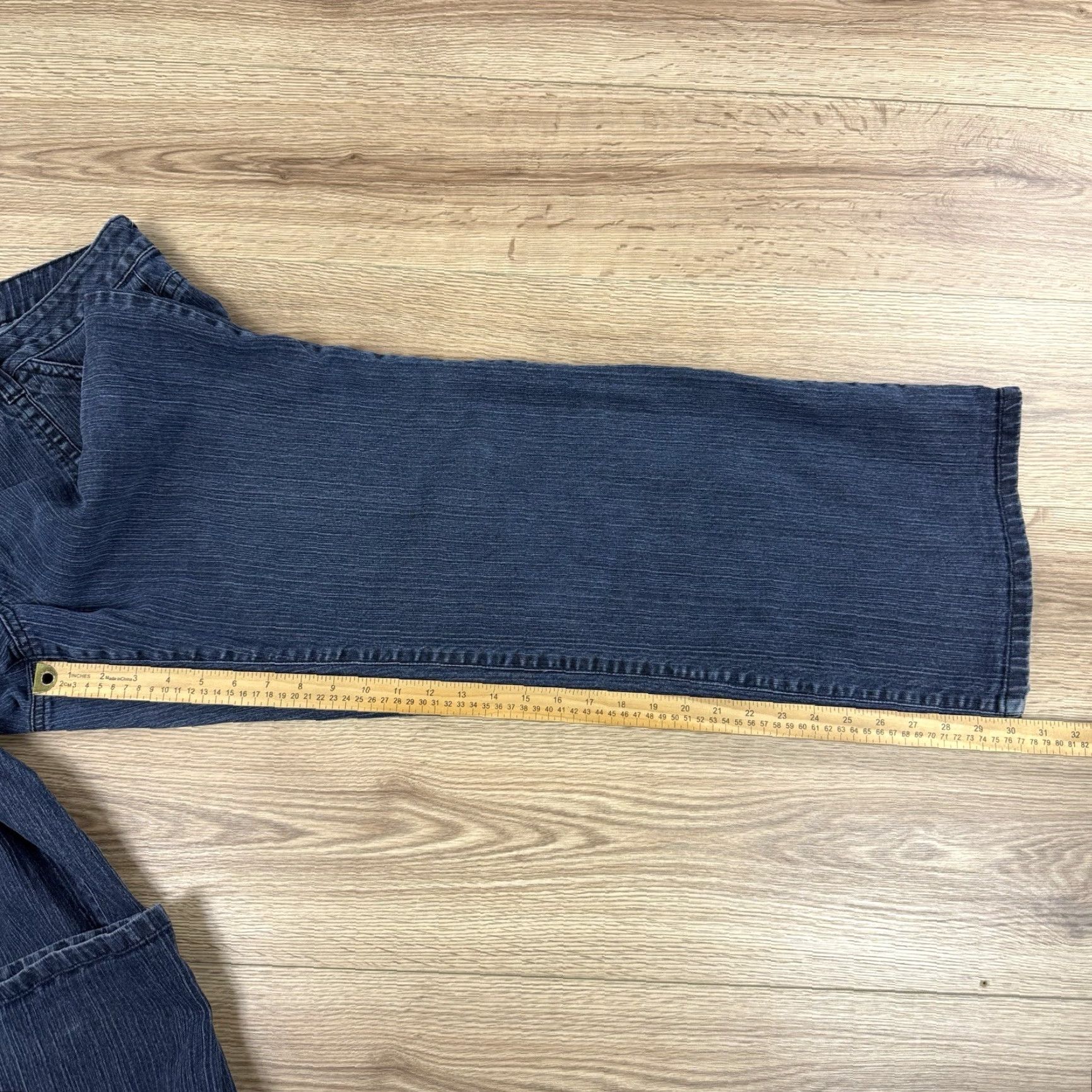 Vintage Cato Jeans Woman 20w Dark Blue Stretch Denim Wide Leg Flap Pockets Womens Plus Size 20w Blue Denim Pants Size 42" / US 20 - 7 Thumbnail