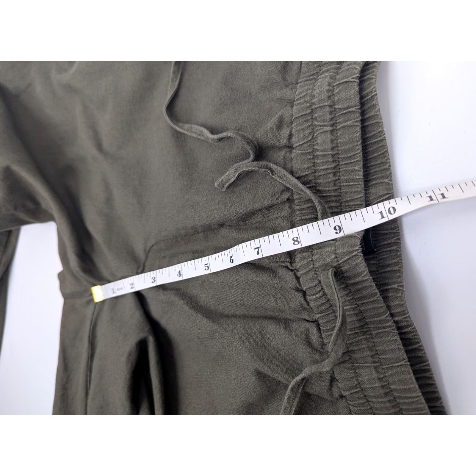 J.Crew J. Crew Factory Linen Blend Pull-On Pants Green Size 8 Cuffed Ankle Womens Size 30" / US 8 / IT 44 - 7 Thumbnail