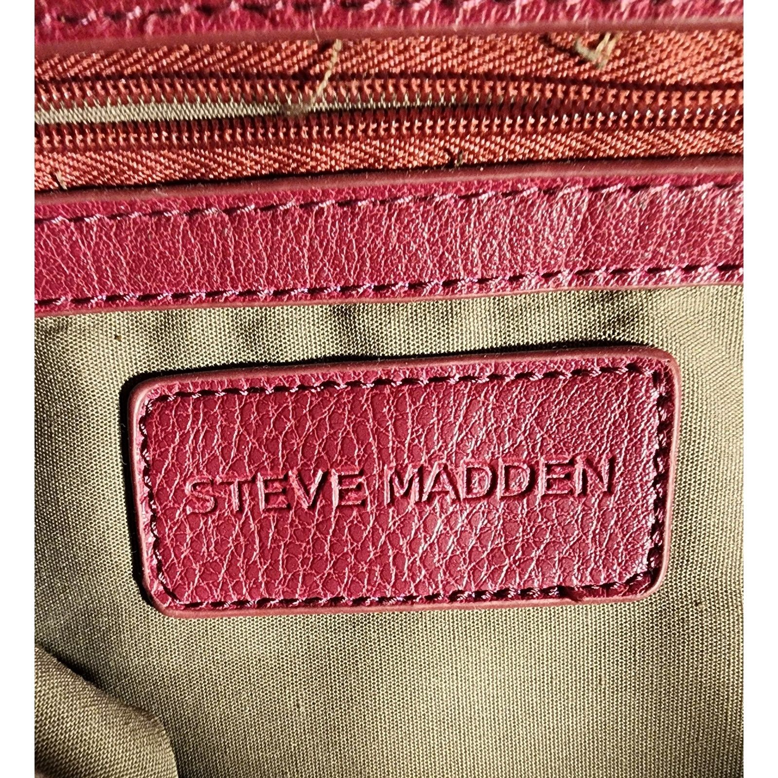 Steve Madden Steve Madden faux leather gray burgundy brief case style bag Size ONE SIZE - 4 Thumbnail