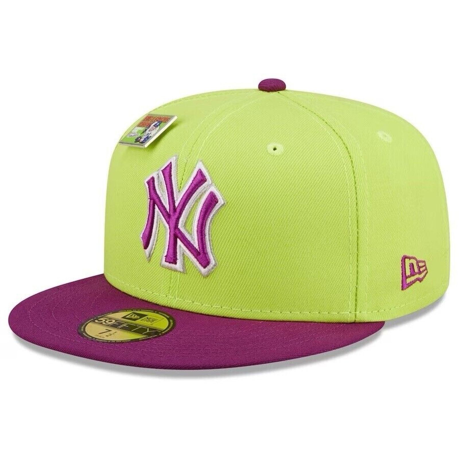 New Era New York Yankees Big League Chew Sour Apple Sz. 7 3/8 No Pin Size ONE SIZE - 5 Thumbnail