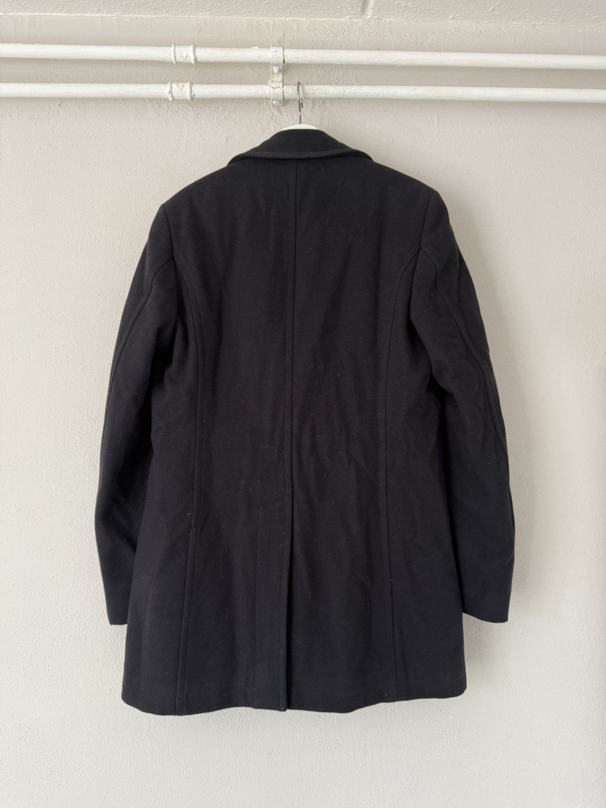 Dolce & Gabbana Dolce & Gabbana Navy Wool Peacoat with Zip Pockets Size US M / EU 48-50 / 2 - 2 Thumbnail
