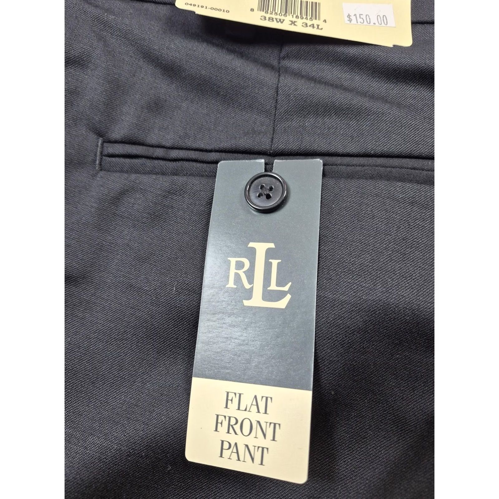 Ralph Lauren VINTAGE Lauren Ralph Lauren Mens Pants 38x34 Black Wool Flat Front Office Size US 38 / EU 54 - 6 Thumbnail