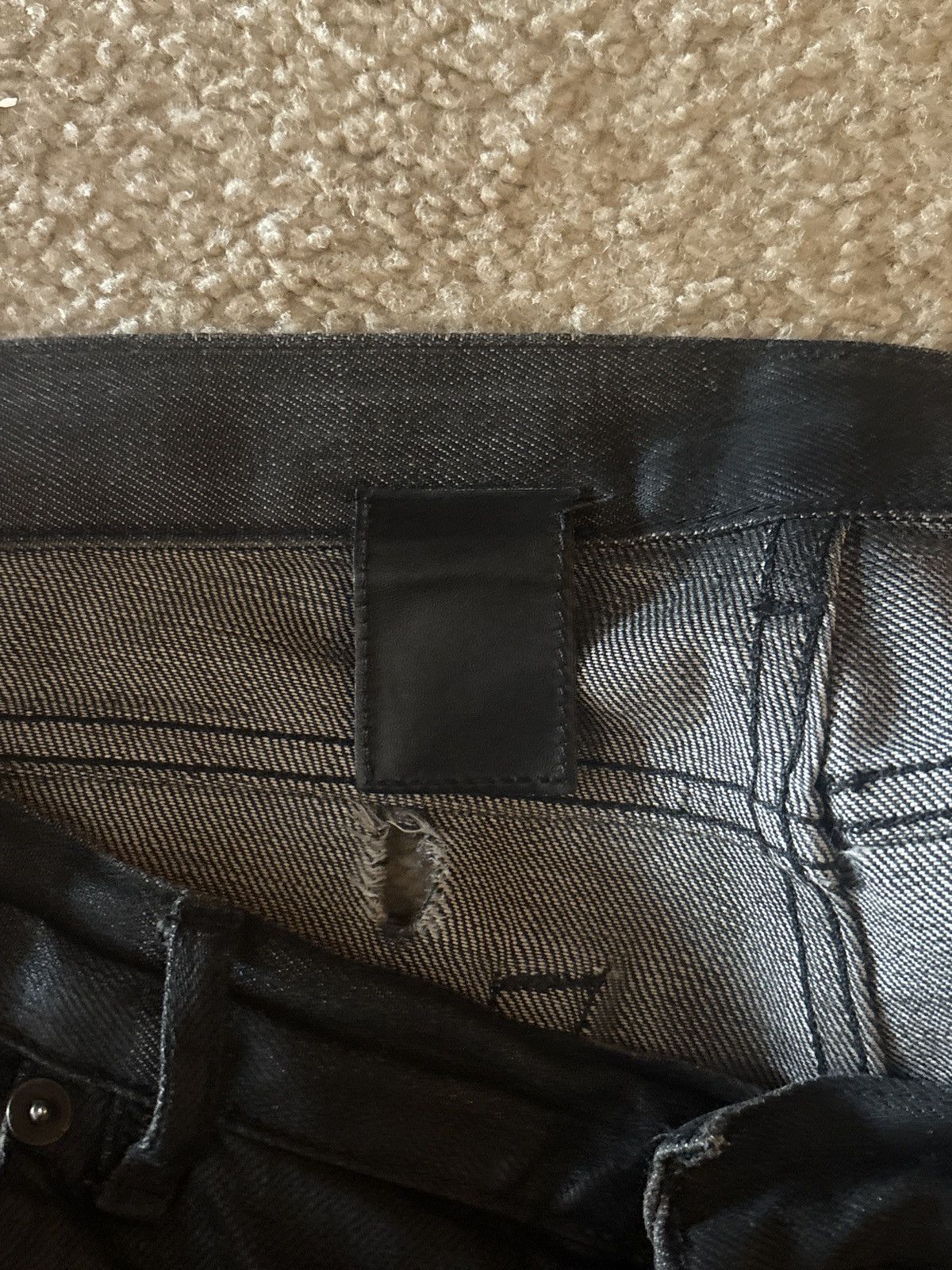 Dior Dior SS04 “Strip” Destroyed Waxed Denim Size US 30 / EU 46 - 14 Thumbnail