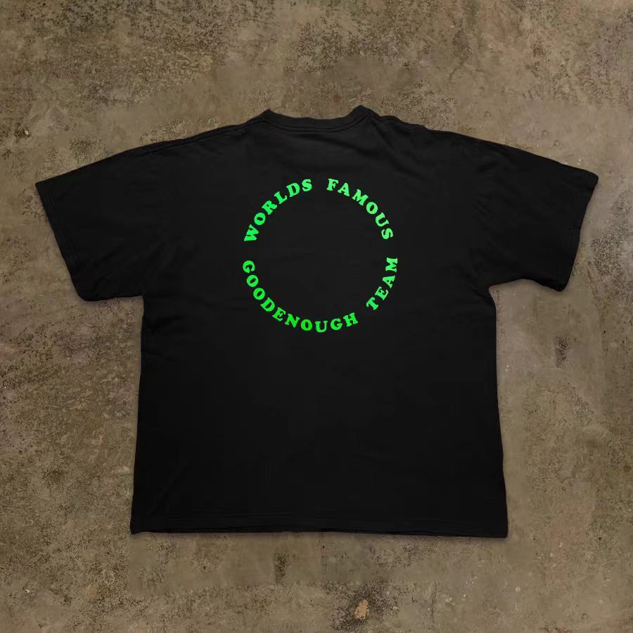 Vintage Street Hip Hop Skateboarding Short Sleeve T Shirt Black Size US M / EU 48-50 / 2 - 1 Thumbnail