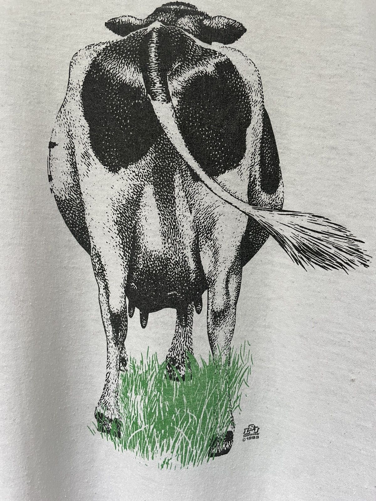 Vintage Vintage 80s Cow Face Shirt Animal Jerzees Size US L / EU 52-54 / 3 - 6 Thumbnail