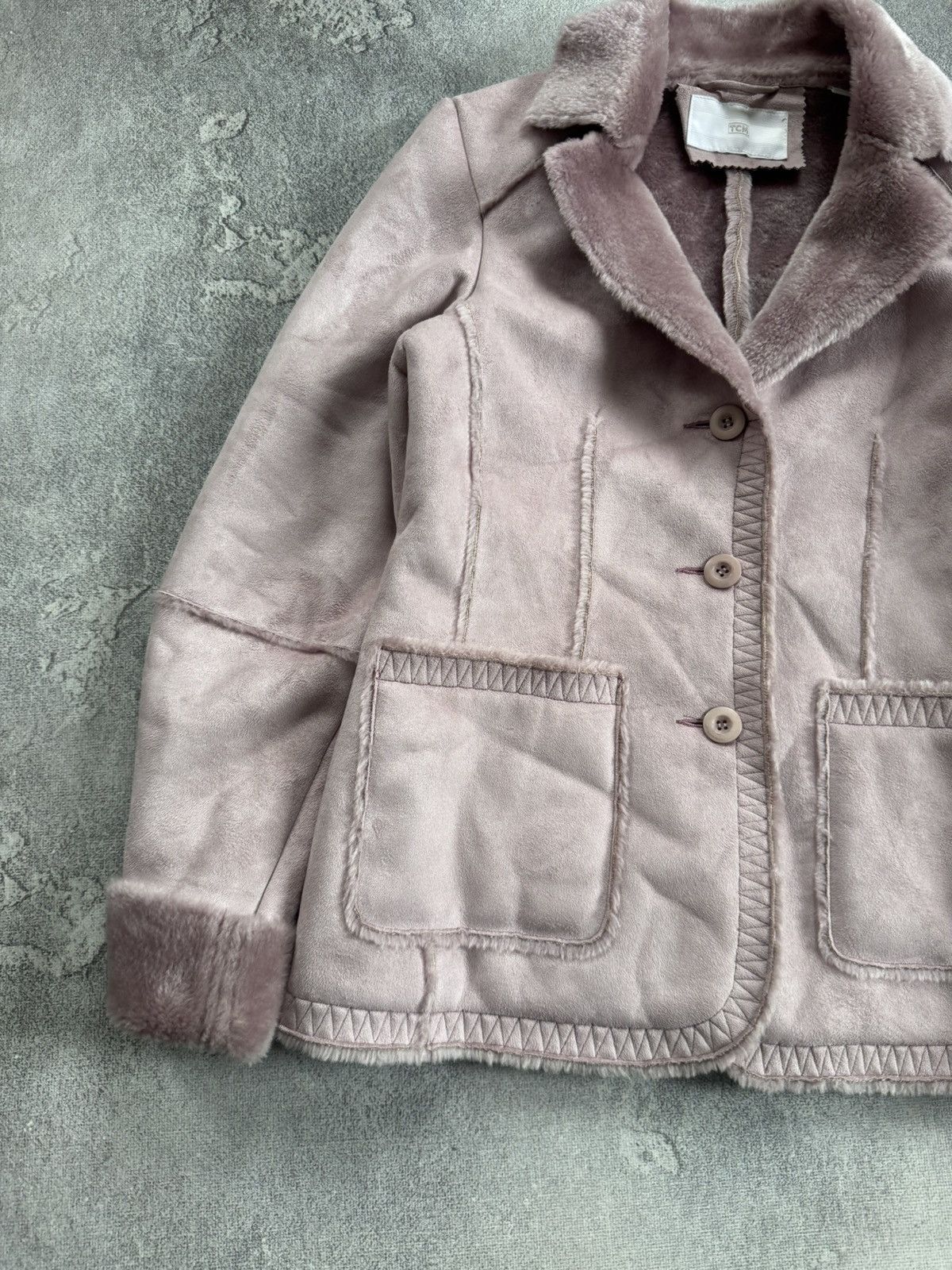 Miss Sixty TCM retro vintage fax fur coat linned sherpa jacket Y2K LGB Size S / US 4 / IT 40 - 3 Thumbnail