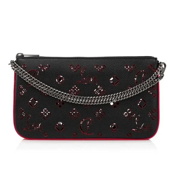 Christian Louboutin o1bcso1str0825 Size:OS/ Chain Clutch Shoulder Bag in Black Size ONE SIZE - 1 Thumbnail