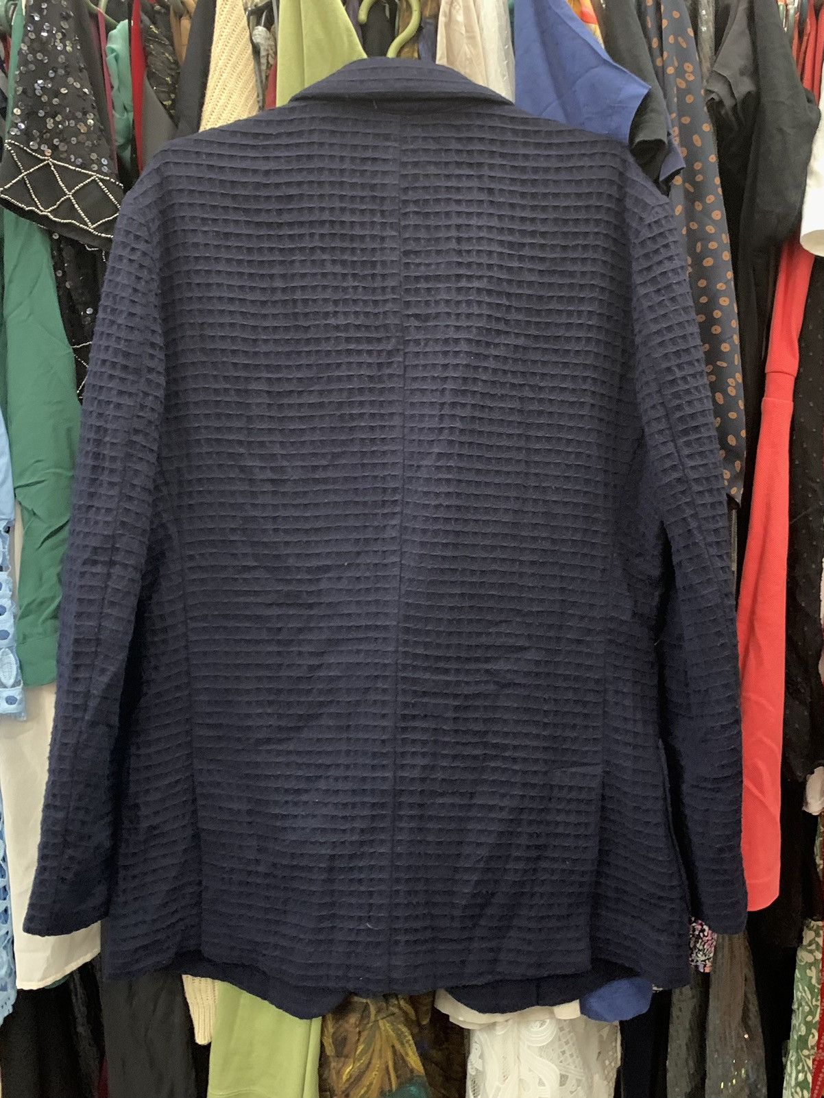 Daniele Alessandrini Daniele Alessandrini Cinquanta Waffle Knit Lana/Wool Blazer Size 48R - 3 Thumbnail