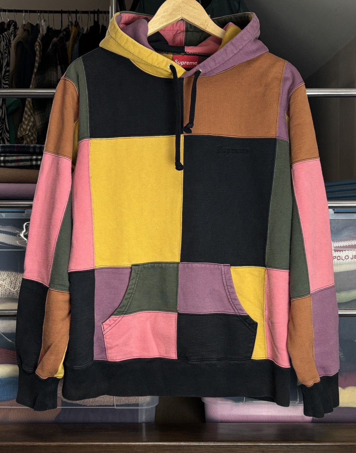 Supreme Supreme Patchwork Hoodie Streetwear Vintage Size US M / EU 48-50 / 2 - 1 Thumbnail