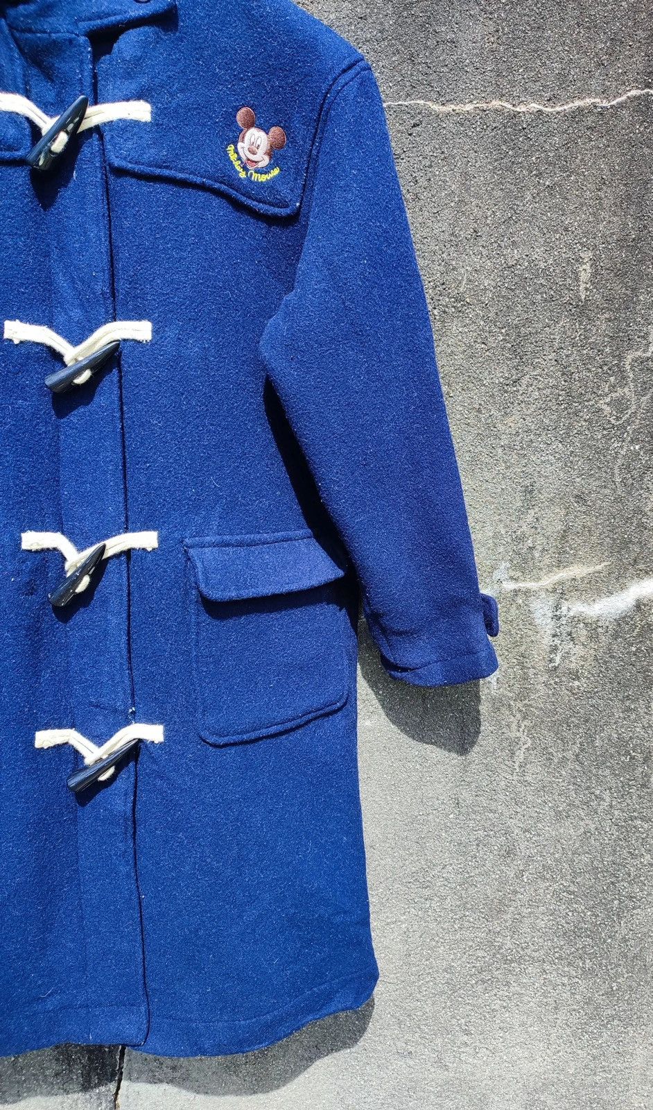 Disney × Mickey Mouse × Vintage Vintage Mickey Unlimited Disney Duffle Coat Blue Wool-Blend Size US S / EU 44-46 / 1 - 4 Thumbnail