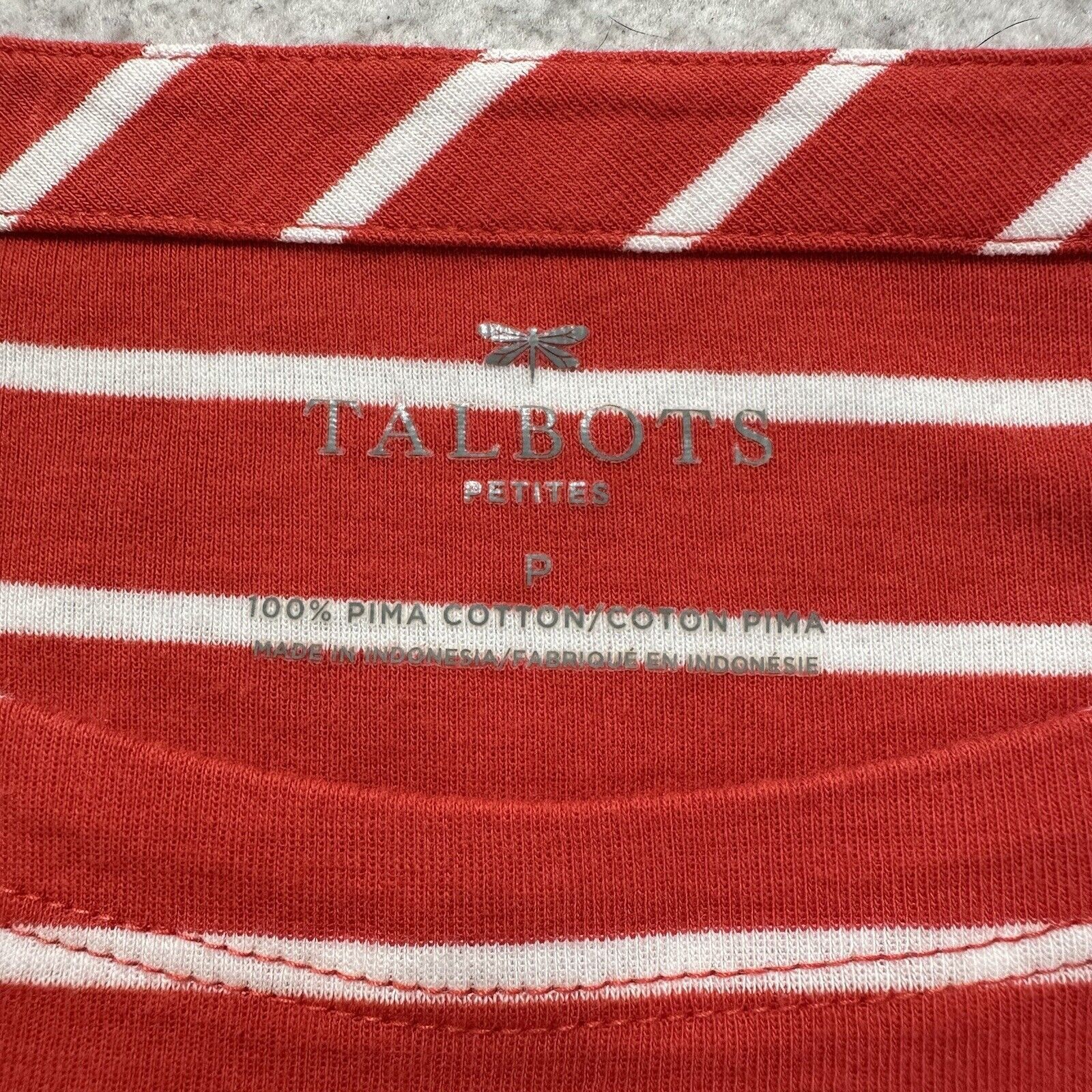 Other Talbots P Red White Stripe Short Sleeve T Shirt Palm Tree Size S / US 4 / IT 40 - 3 Thumbnail