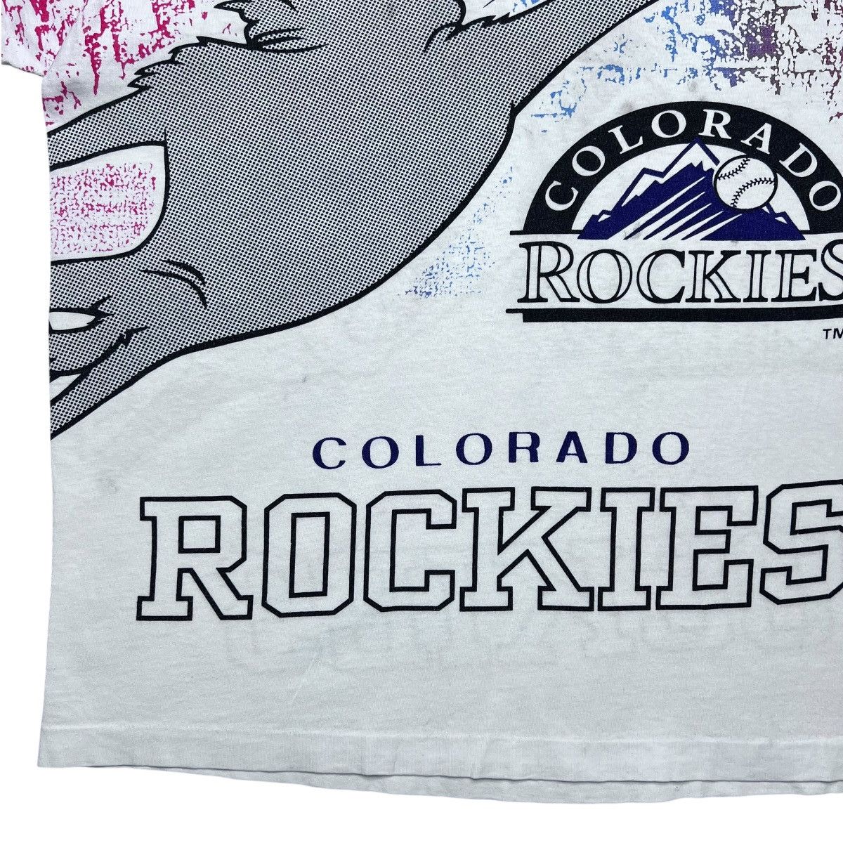 MLB 93 MLB Colorado Rockies Taz Looney Tunes All Over Print Tee Size US XL / EU 56 / 4 - 16 Thumbnail