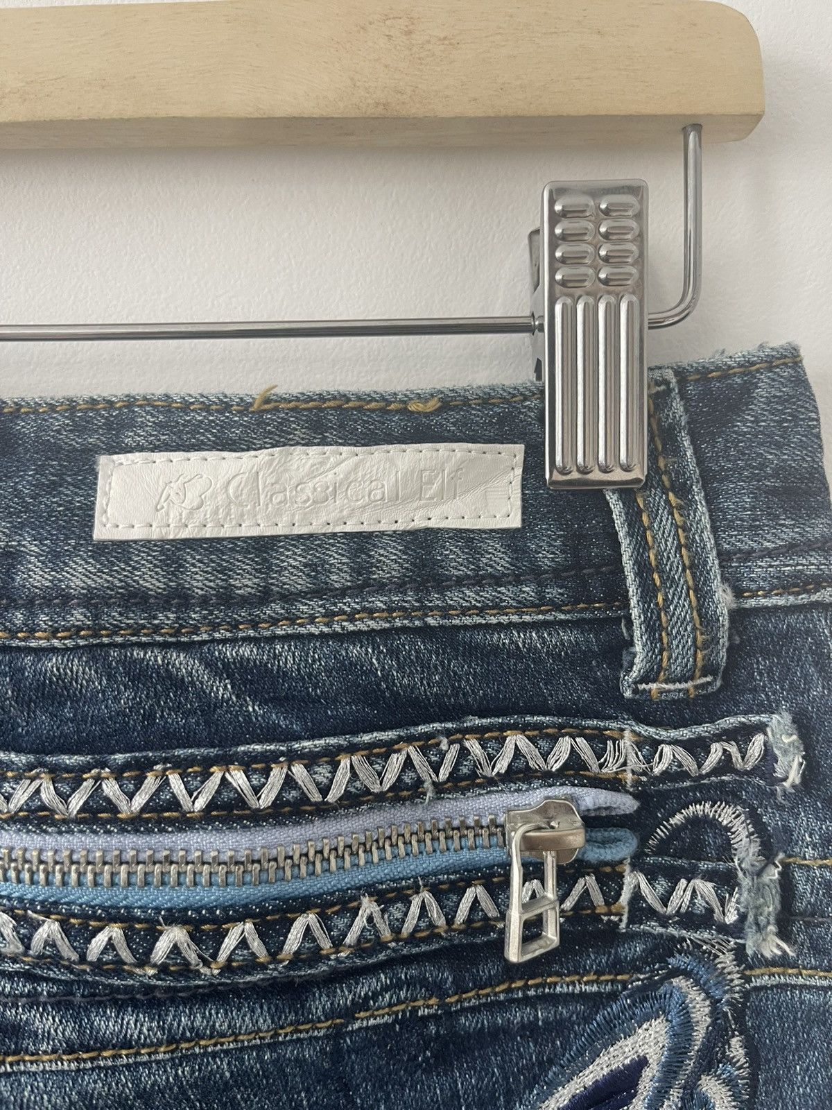 14th Addiction Rare Vintage CLASSICAL ELF Wings of Butterfly Flare Denim Size US 32 / EU 48 - 8 Thumbnail