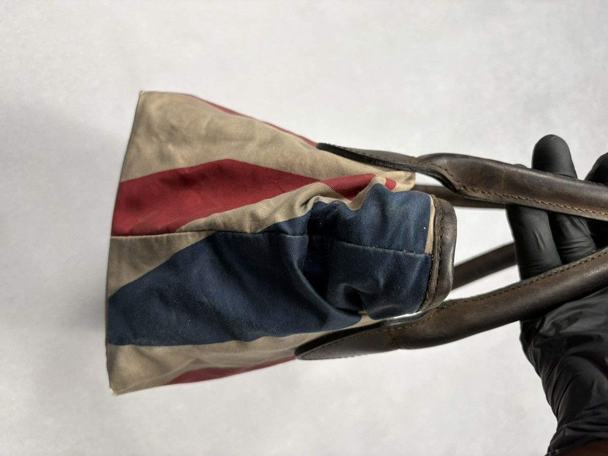 Barbour Barbour Waxed Cotton & Leather Mini Tote Bag England Flag Size ONE SIZE - 4 Thumbnail