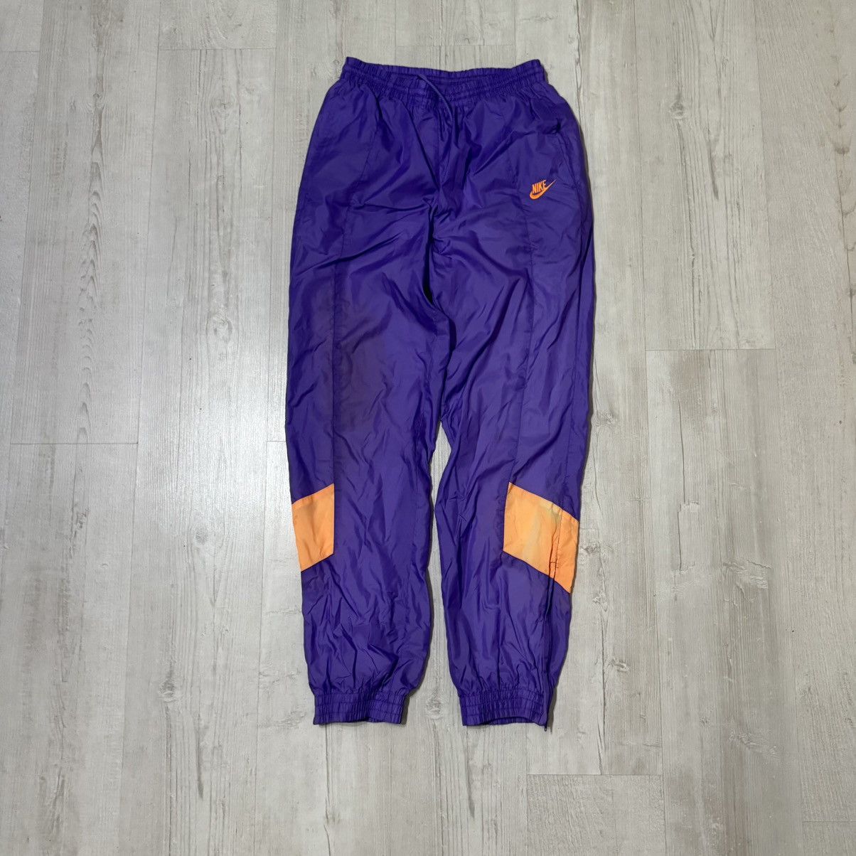 Vintage Nike Vintage Nylon Purple TrackPants 90s Streetwear Size US 31 - 1 Thumbnail
