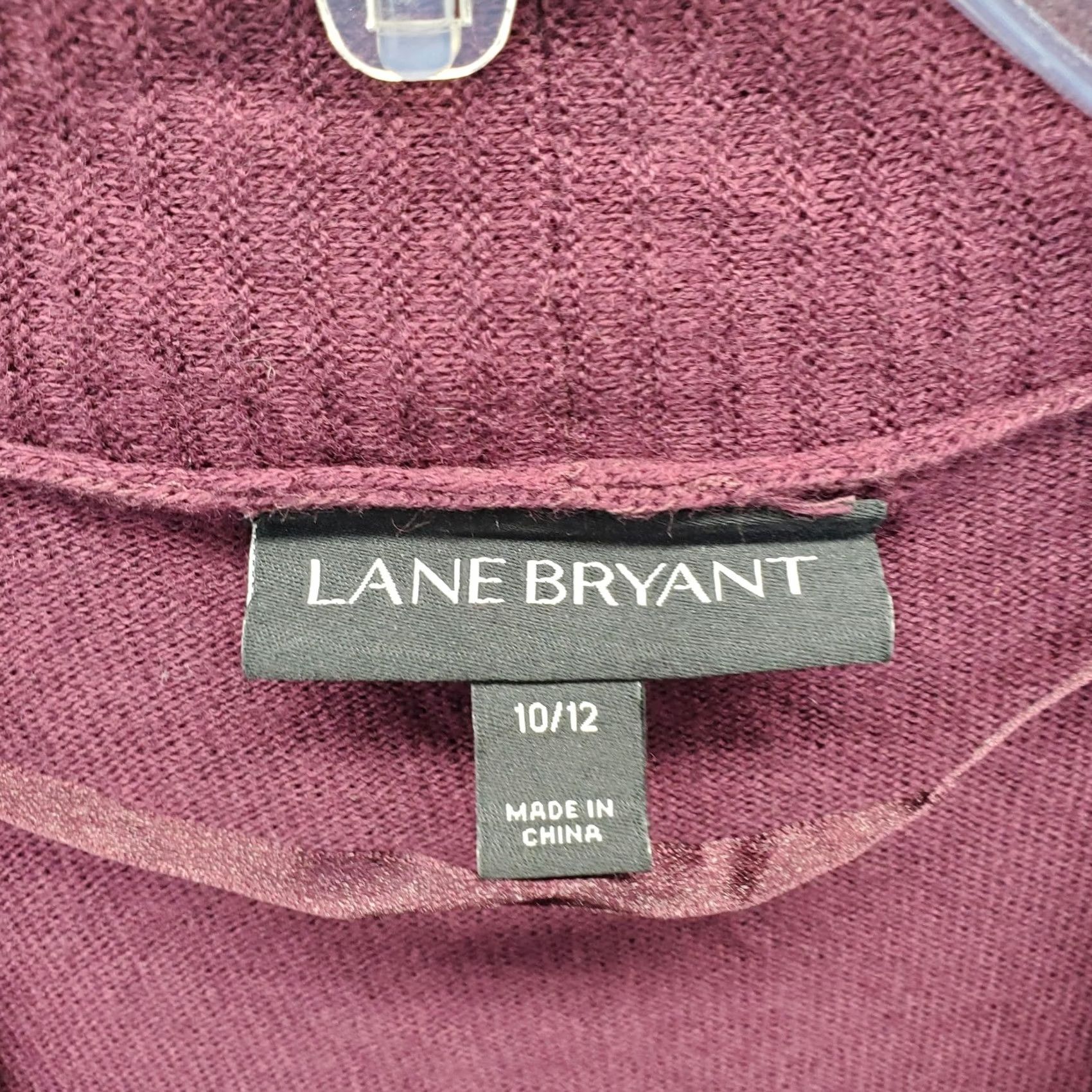 Vintage Lane Bryant Cardigan Sweater Womens 10/12 Purple Knitted 3/4 Sleeve Open Front Cardigan Size L / US 10 / IT 46 - 5 Thumbnail