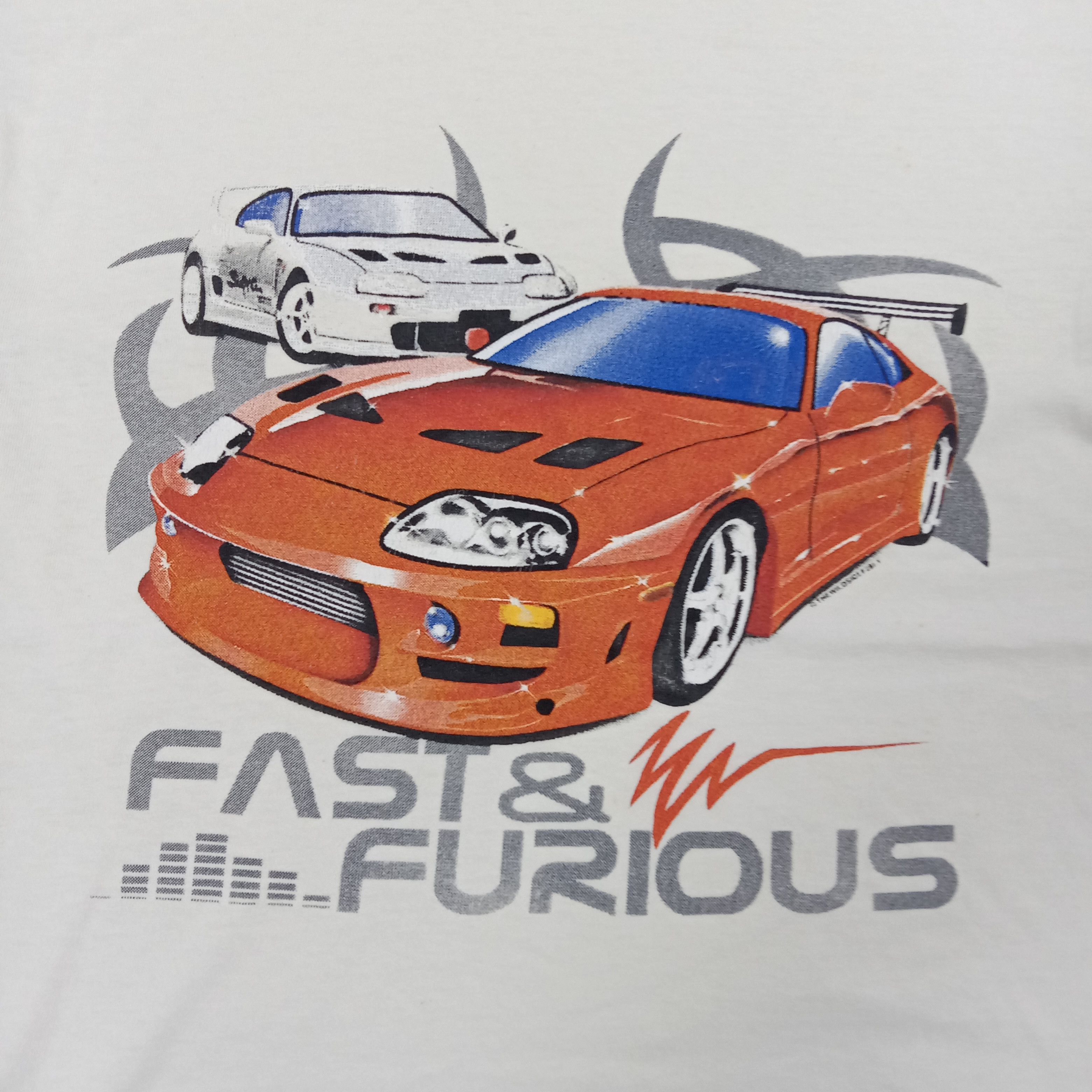 Vintage Fast & Furious Toyota Supra Racing Movie Tshirt C267N78 Size US L / EU 52-54 / 3 - 2 Thumbnail