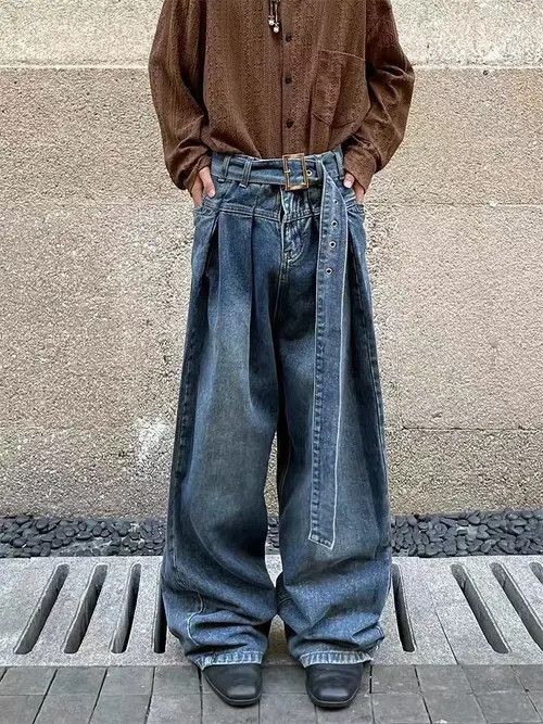 image of Vintage Retro Punk Pants in Denim, Men's (Size 31)