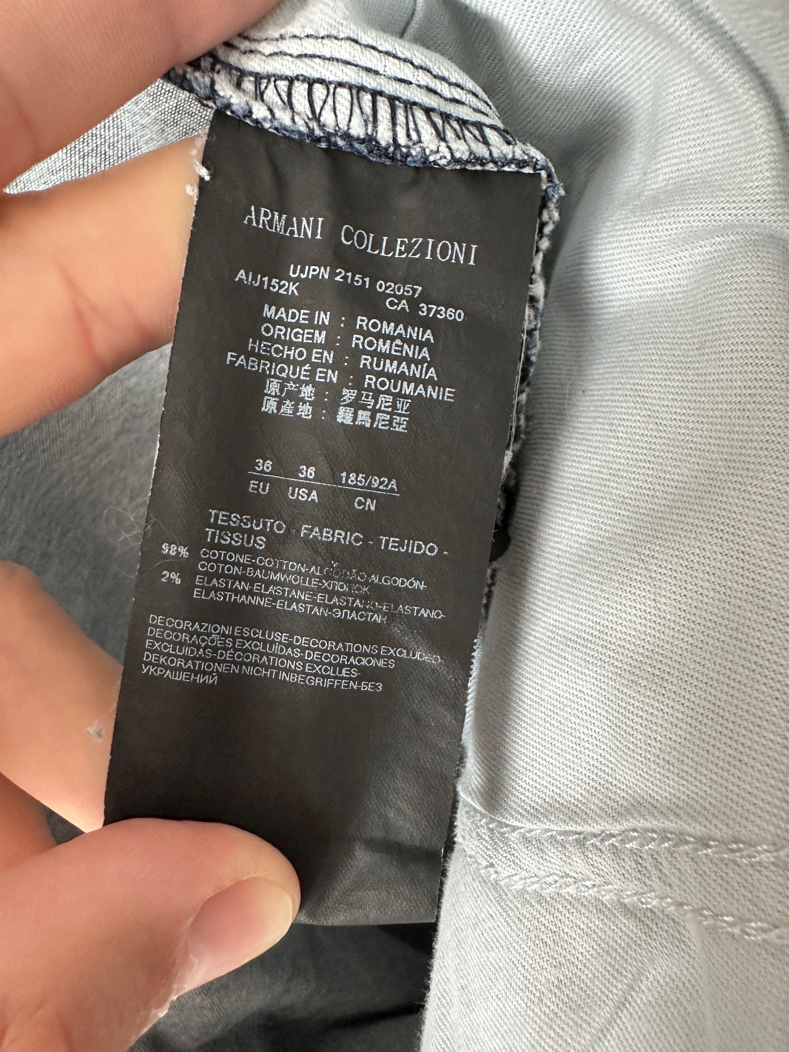 Armani Collezioni Armani Collezioni Indaco J15 Stretch denim pants indigo blue Size US 36 / EU 52 - 14 Thumbnail