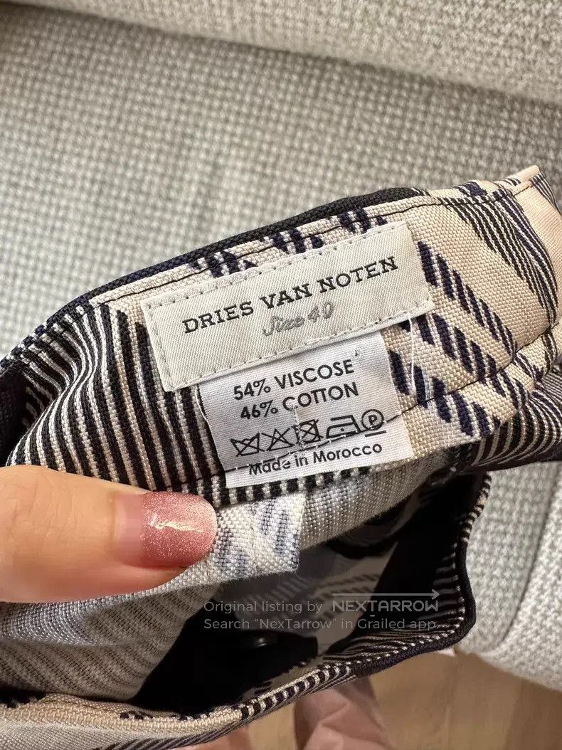 Dries Van Noten Dries Van Noten Navy Plaid Trousers Size 39" - 7 Thumbnail