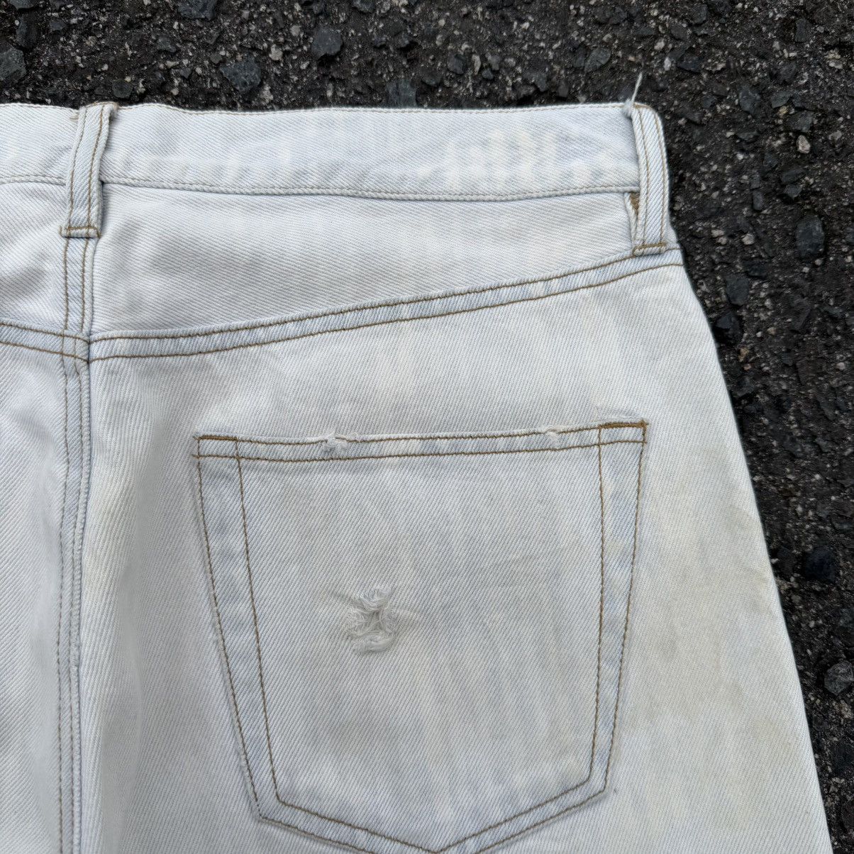 Japanese Brand VINTAGE POWER TO THE PEOPLE WHITE DENIM JEANS Size US 33 - 13 Thumbnail