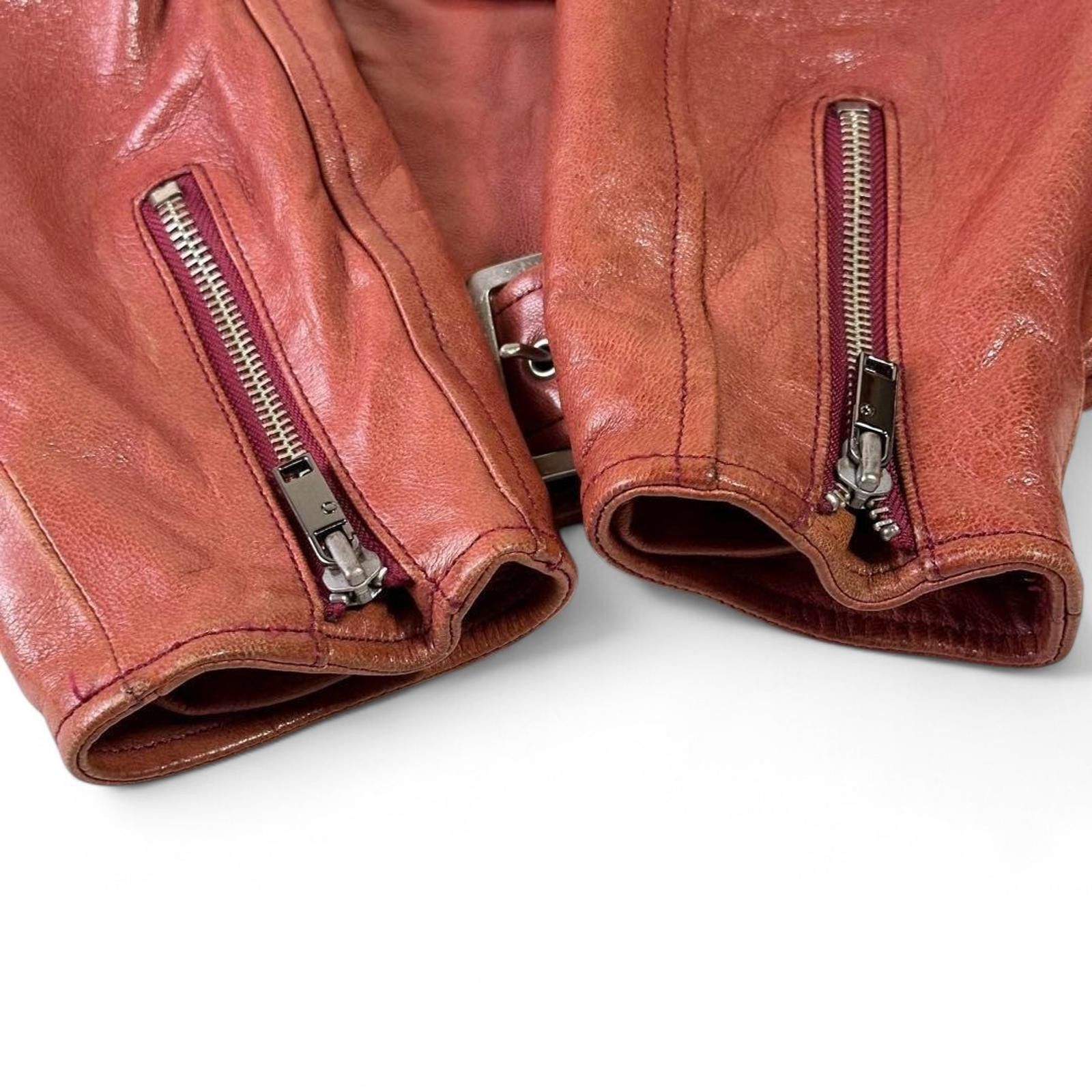 Hysteric Glamour Hysteric Glamour - Men's Brown Leather Biker Jacket Size US M / EU 48-50 / 2 - 5 Thumbnail