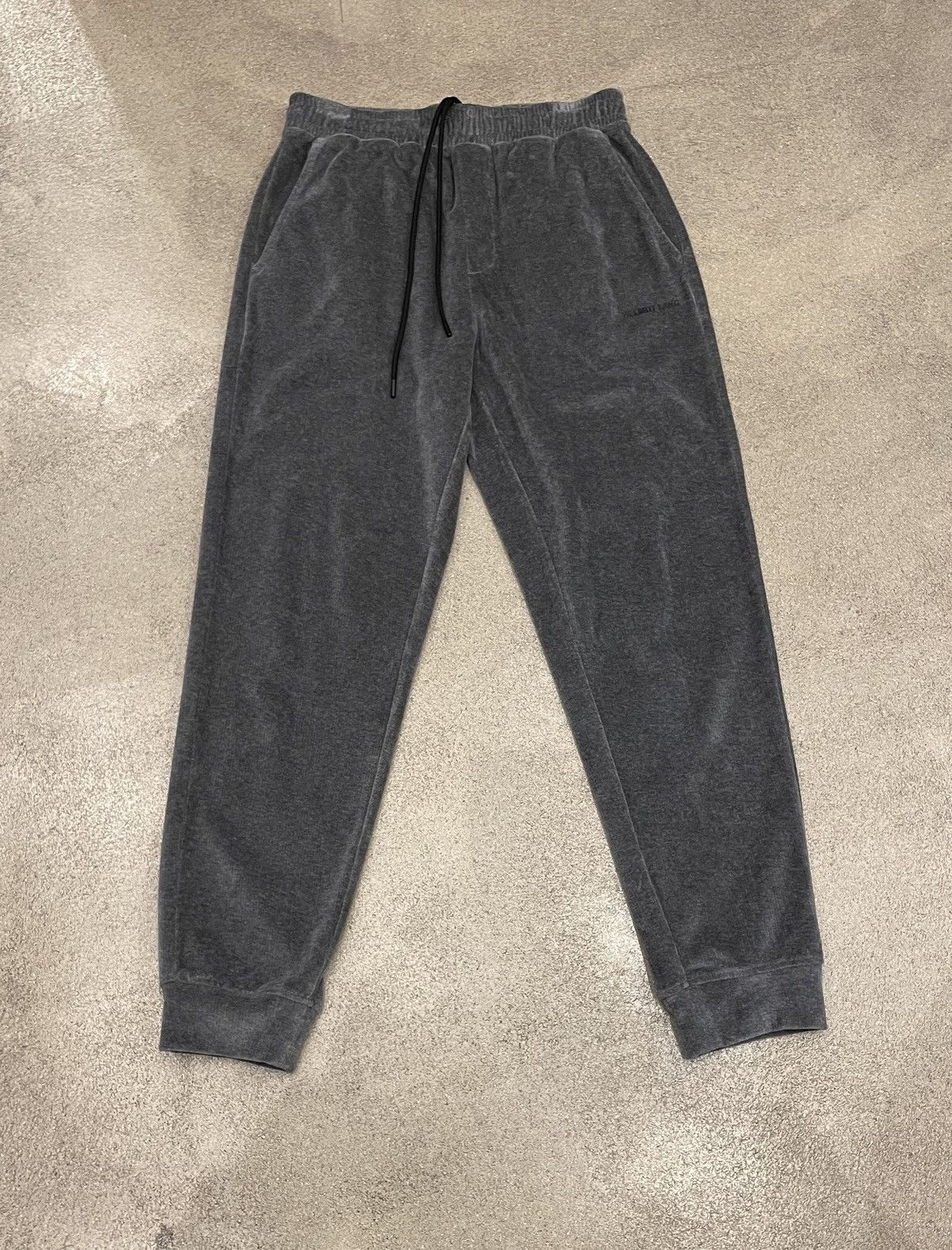 image of Helmut Lang Corduroy Hooded Sweatshirt in Grey, Men's (Size 30)