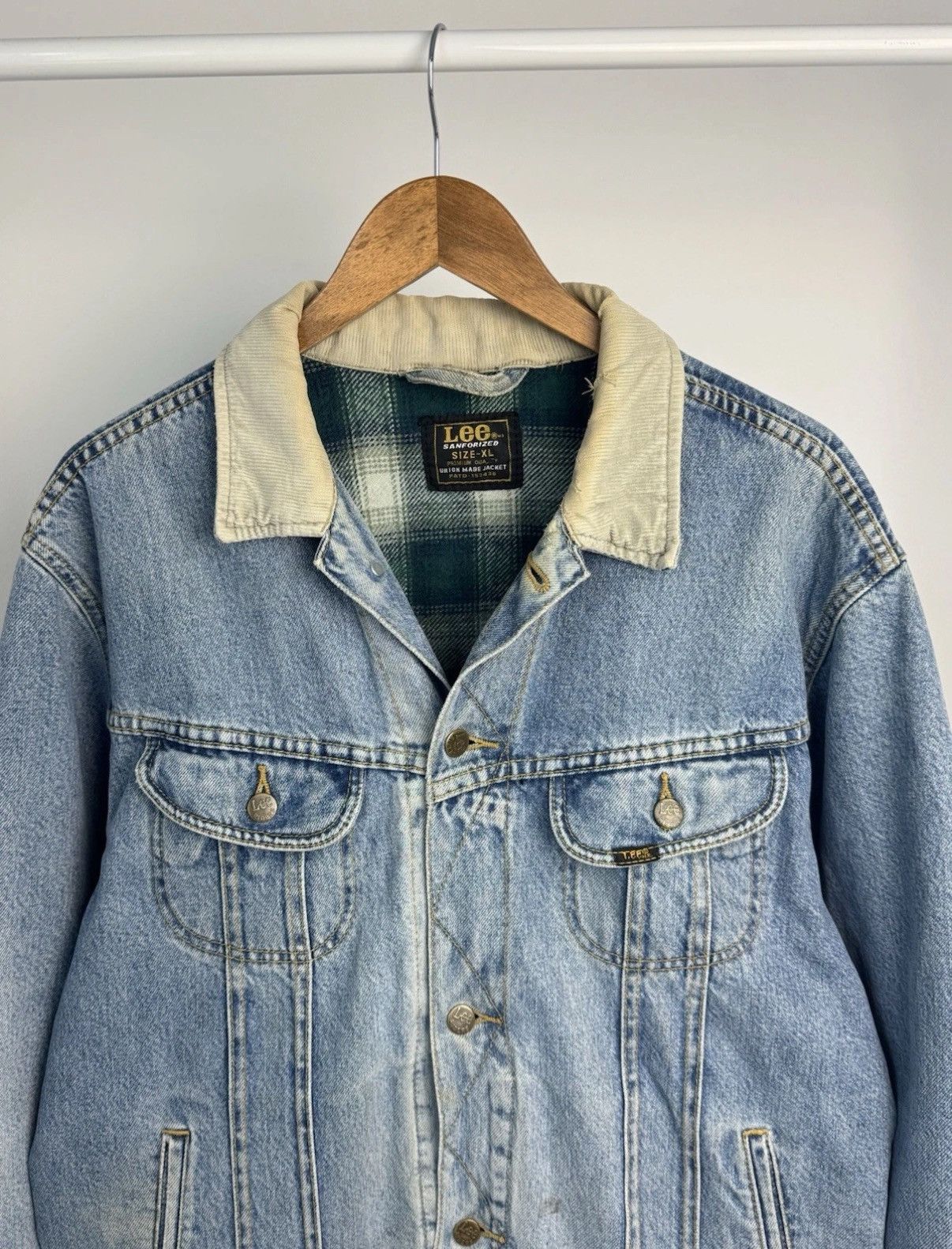 Lee Vintage LEE 90s Lined Rider Button Up Denim Jeans Jacket Men Size US XL / EU 56 / 4 - 3 Thumbnail