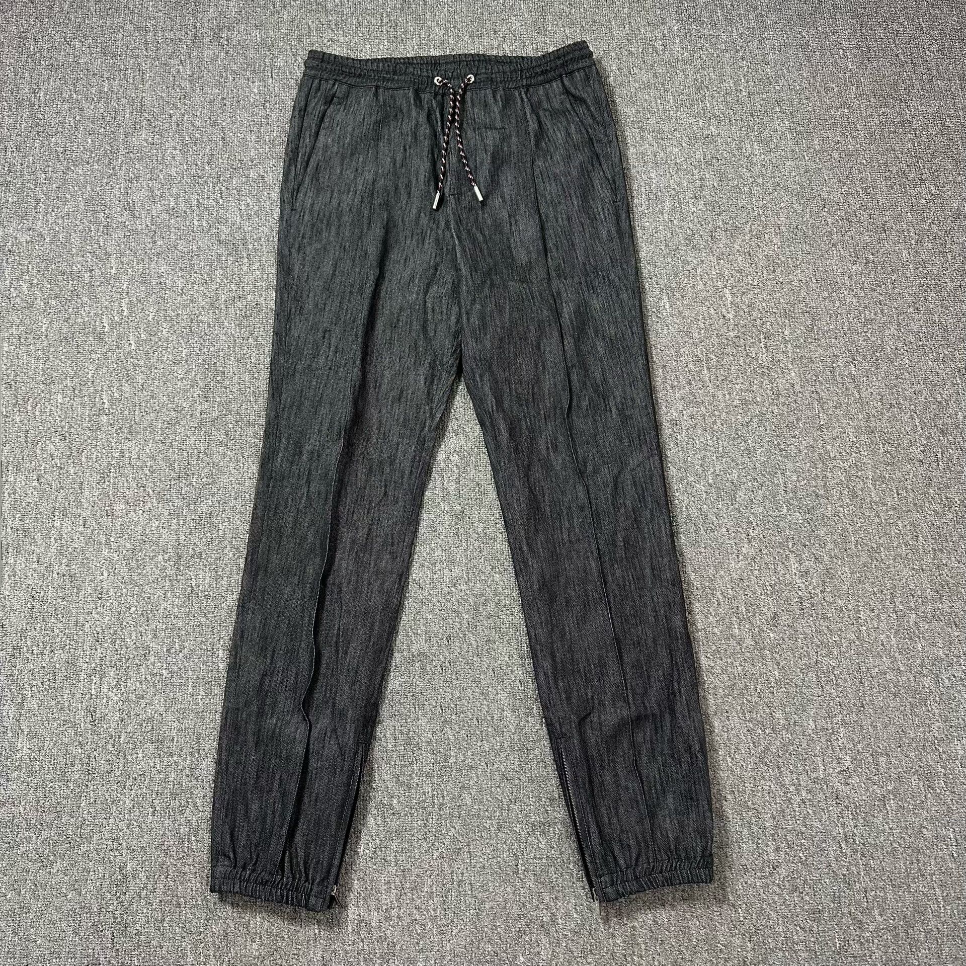 Dior Dior Gray Denim Side Zip Drawstring Pants Size US 28 / EU 44 - 1 Thumbnail