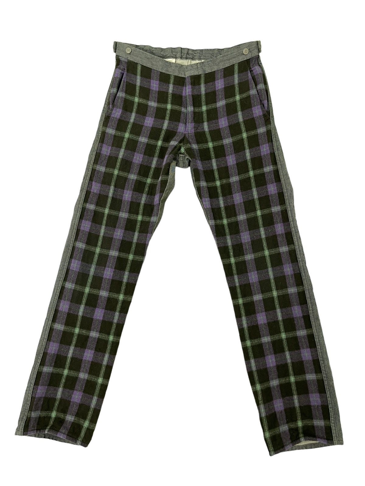 image of Comme Des Garcons x Comme Des Garcons Homme Plus Ad 2000 Cdg Hybrid Pant Wool Checked And Denim 66 
