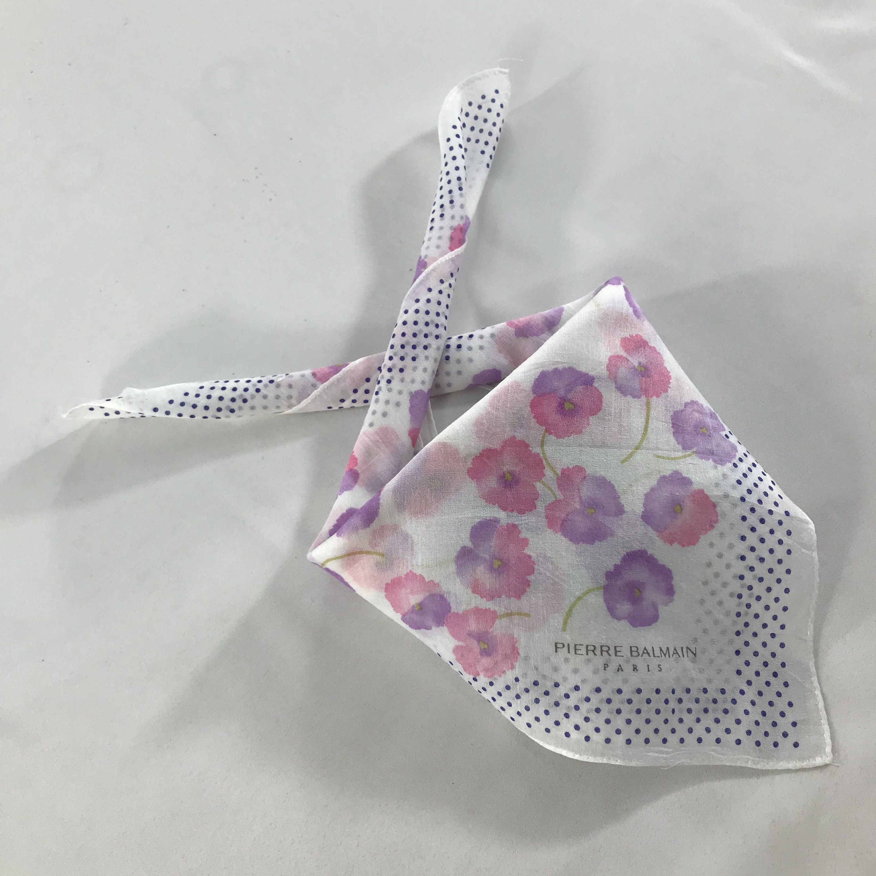 Pierre Balmain × Vintage Pierre Balmain Bandana / Handkerchief / Neckerchief - S1632 Size ONE SIZE - 4 Thumbnail