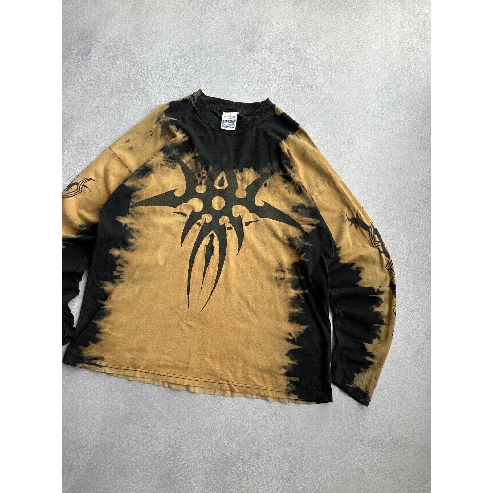 Vintage VTG Tribal 90s Painted Long Sleeve Shirt Size US XL / EU 56 / 4 - 3 Thumbnail