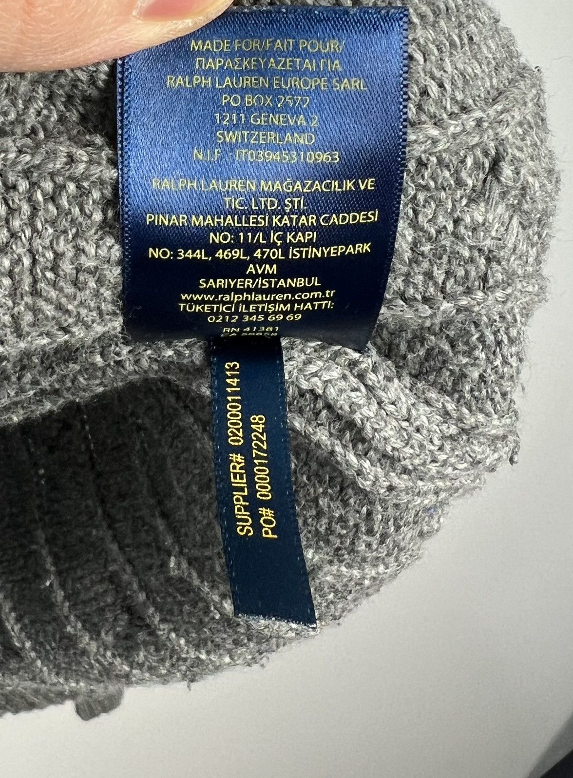 Polo Ralph Lauren Men's Cable Knit Sweater by Polo Ralph Lauren, Gray, cotton Size US M / EU 48-50 / 2 - 4 Thumbnail
