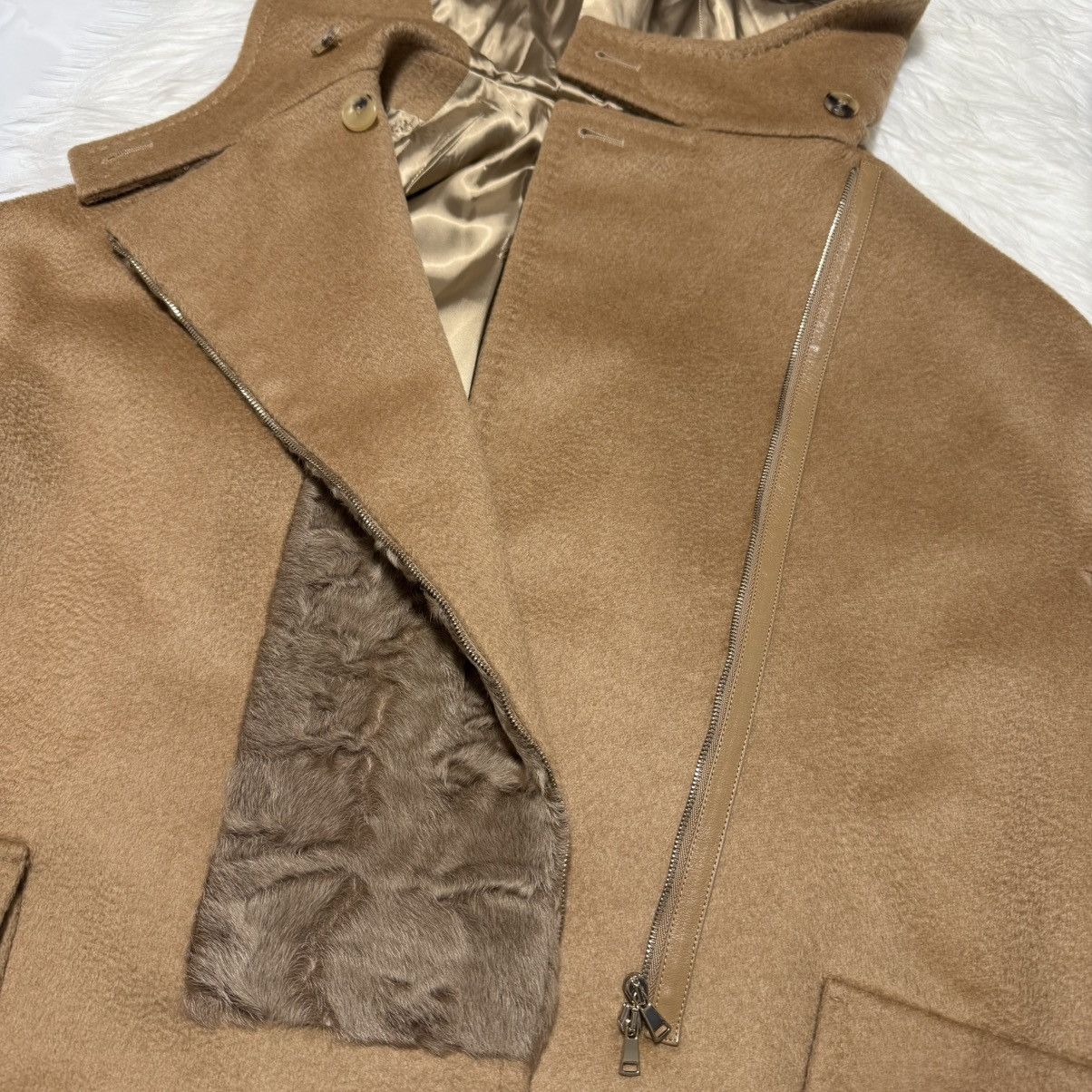 Max Mara Genuine Max Mara astrakhan fur trim hooded leather coat 42 Size M / US 6-8 / IT 42-44 - 10 Thumbnail