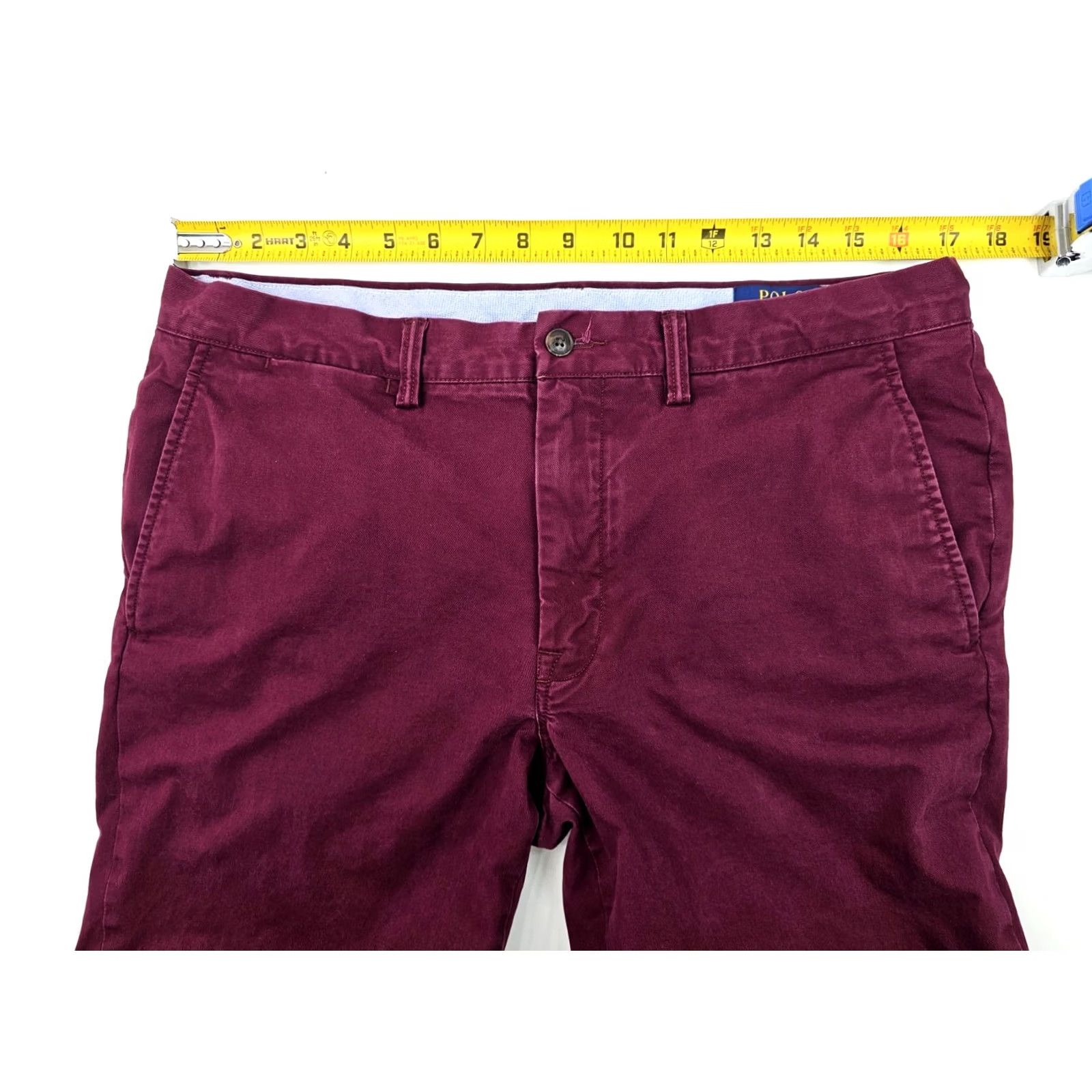 Polo Ralph Lauren VINTAGE Polo Ralph Lauren Chino Stretch Straight Pants Men 34x32 Wine Size US S / EU 44-46 / 1 - 5 Thumbnail