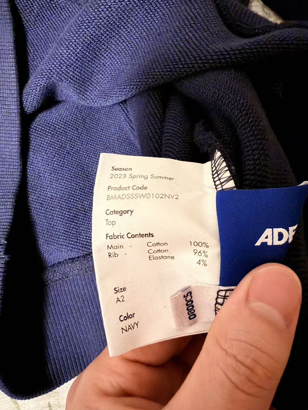 Ader Error ADER ERROR Navy Sollec Sweatshirt Size US M / EU 48-50 / 2 - 6 Thumbnail
