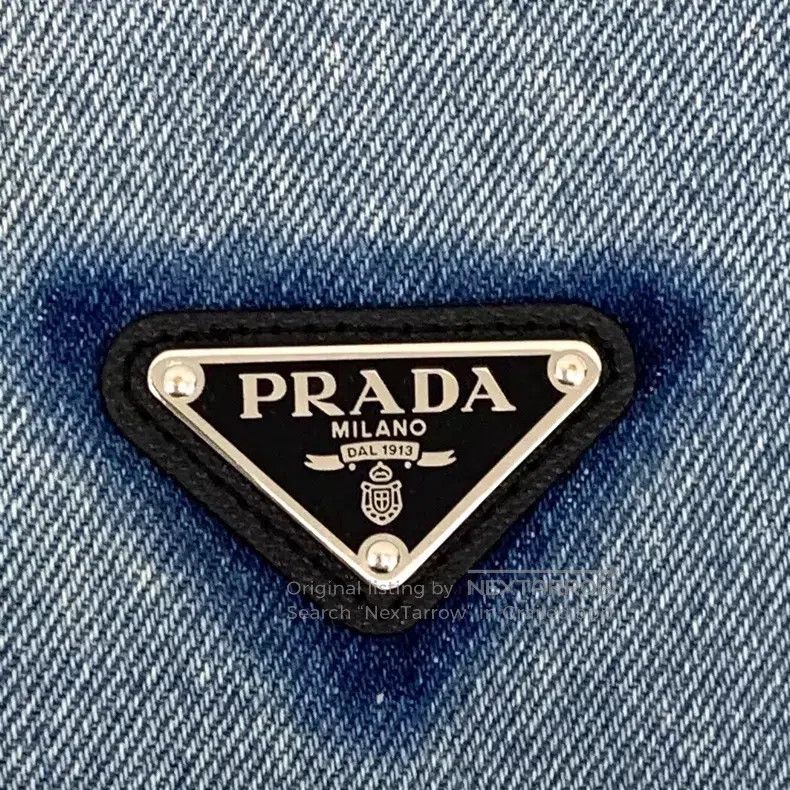 Prada Prada Light blue triangle cotton round-neck short-sleeved Size XXS / US 00 / IT 34 - 5 Thumbnail