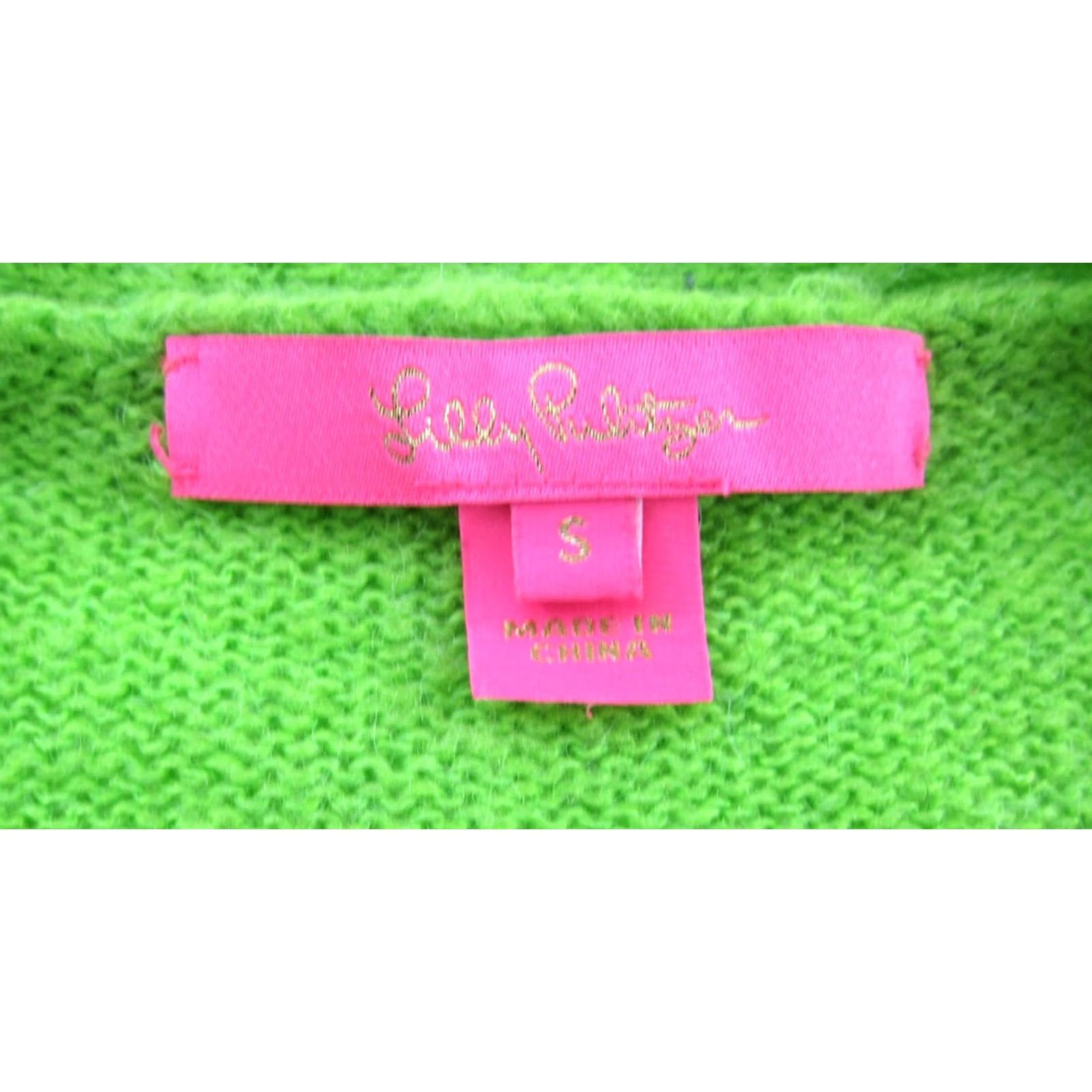 Lilly Pulitzer Lilly Pulitzer Neon Green Diamond Button V-Neck Pocket Cardigan Sweater S Womens Sh irt? Size S / US 4 / IT 40 - 3 Thumbnail