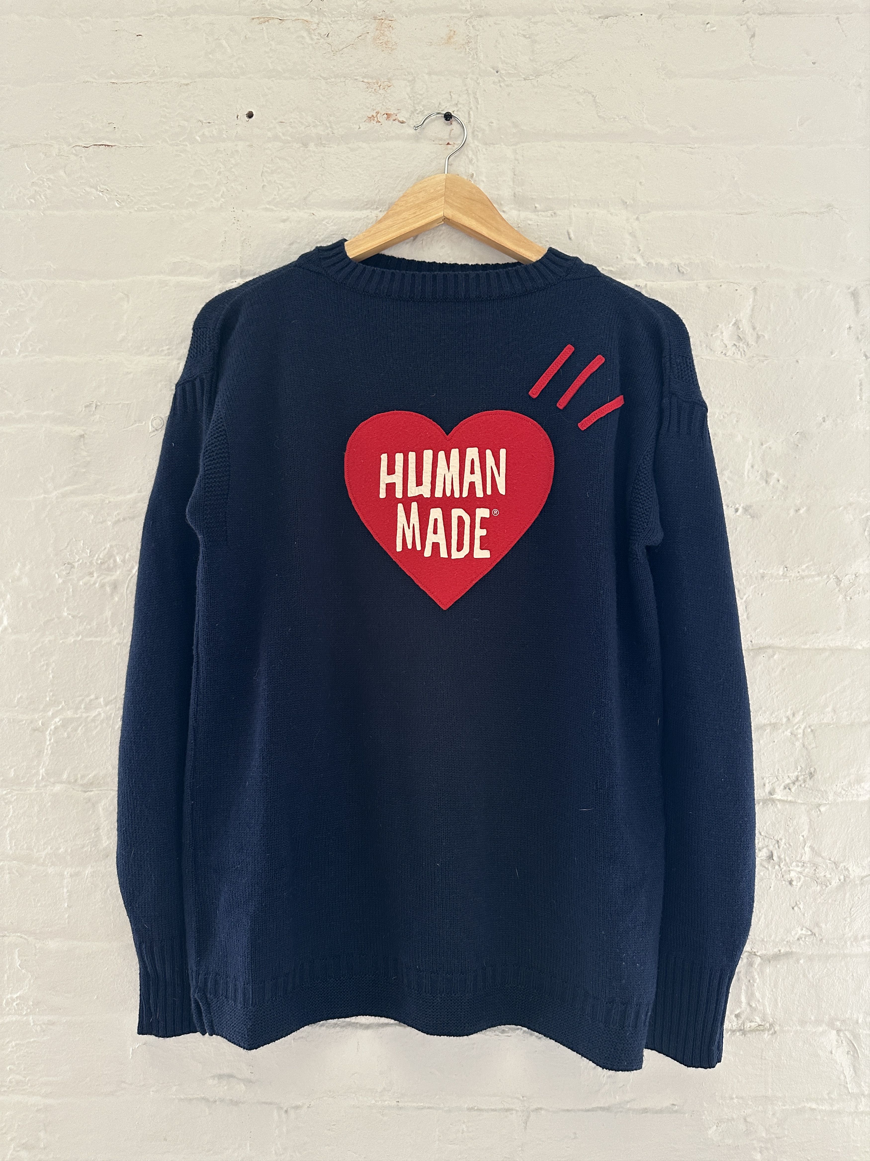 トップス HUMAN MADE Bear Raglan Knit Sweater HUMAN MADE BEAR RAG KNIT SWEATER